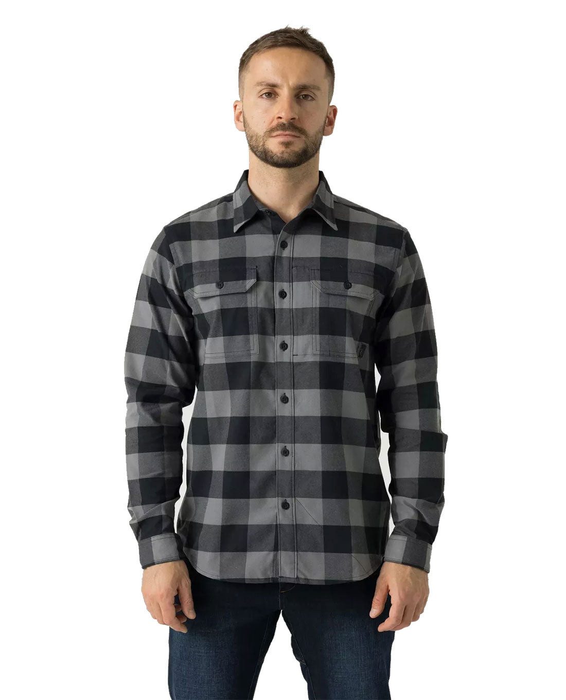 Helikon-Tex Flanellhemd GreyMan Shirt - True Grey Checkered