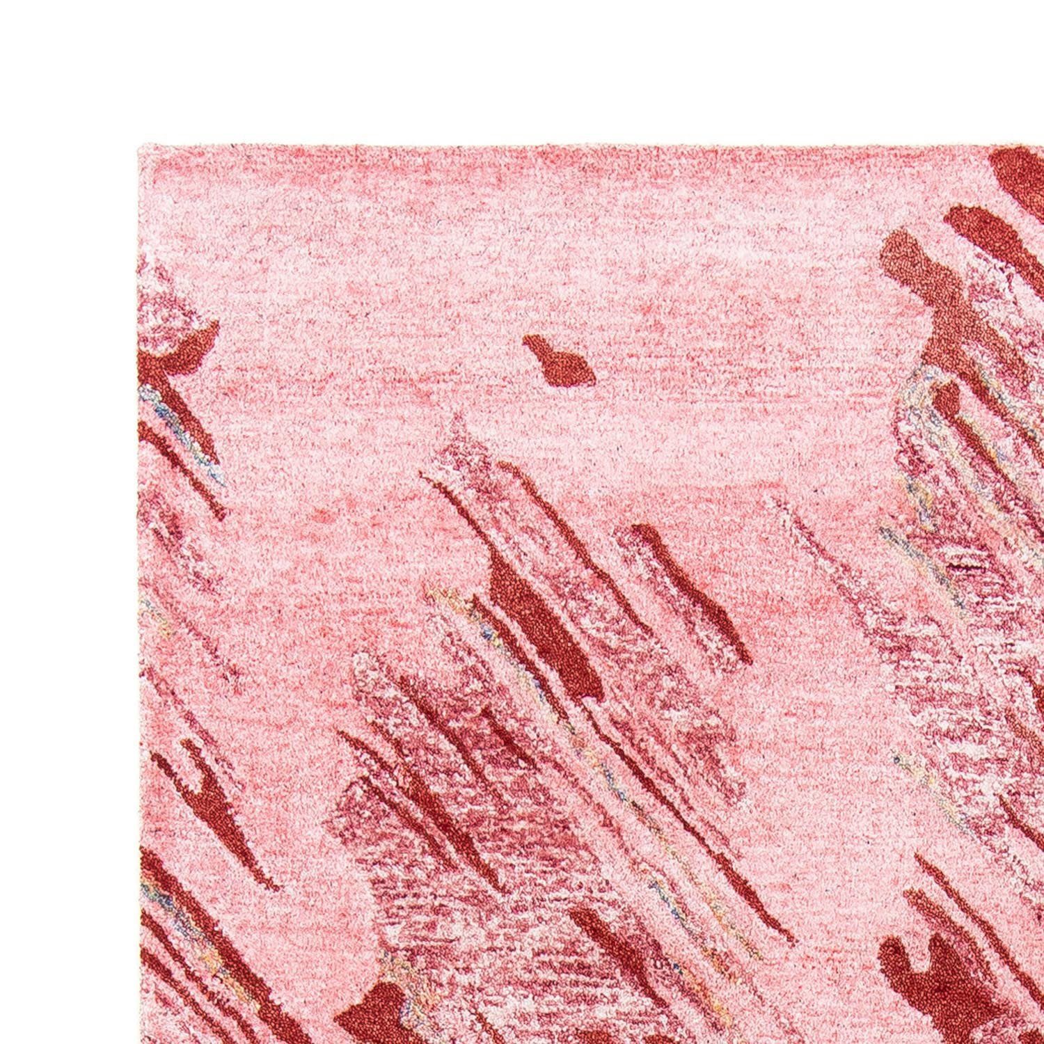 Abstrakt cm, Handgeknüpft Designteppich Designer 140 8 200 Rosa morgenland, x Höhe: rechteckig, mm,