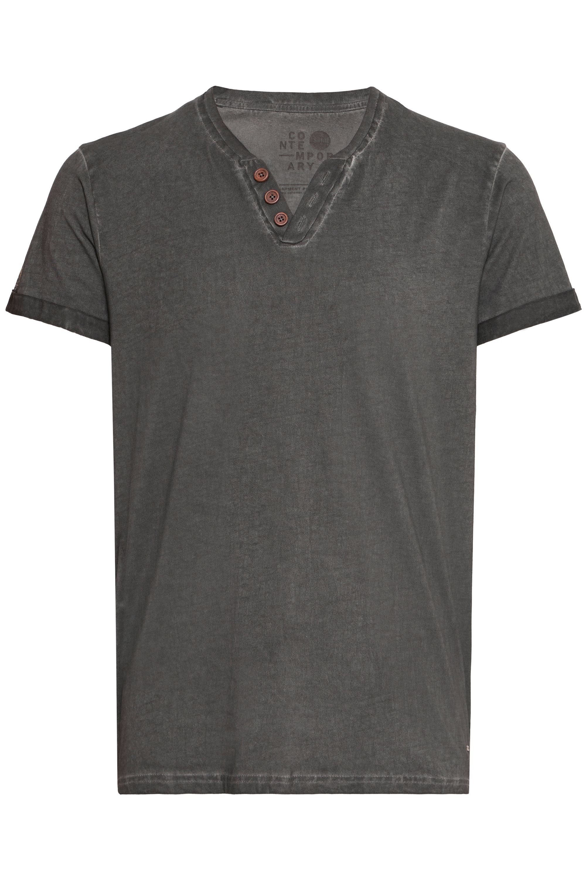 !Solid Rundhalsshirt SDTino Kurzarmshirt mit Knopfleiste günstig online kaufen