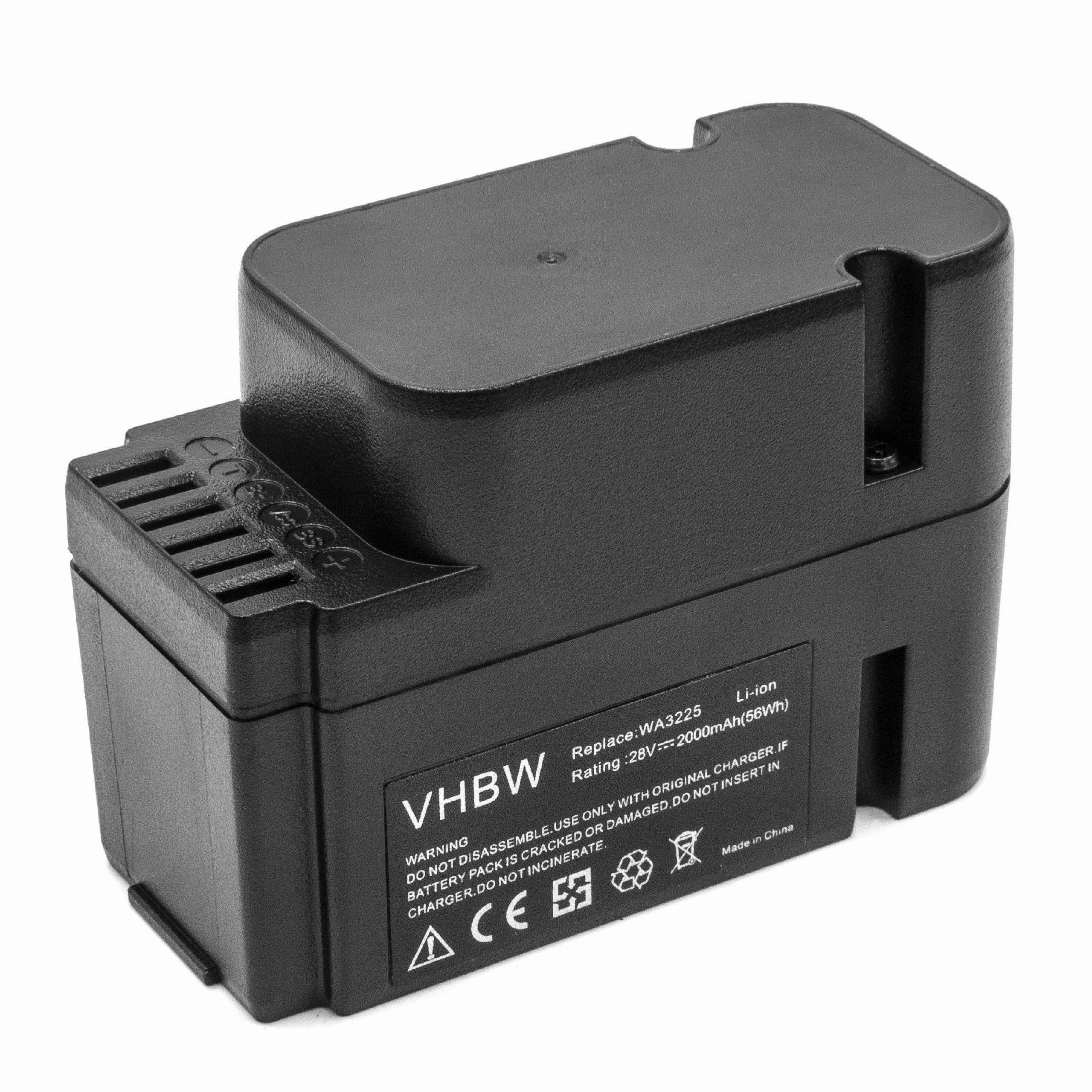 mAh Landroid kompatibel vhbw Wi WG798E, Worx Akku 2000 L1500i V) Li-Ion mit (28 L2000
