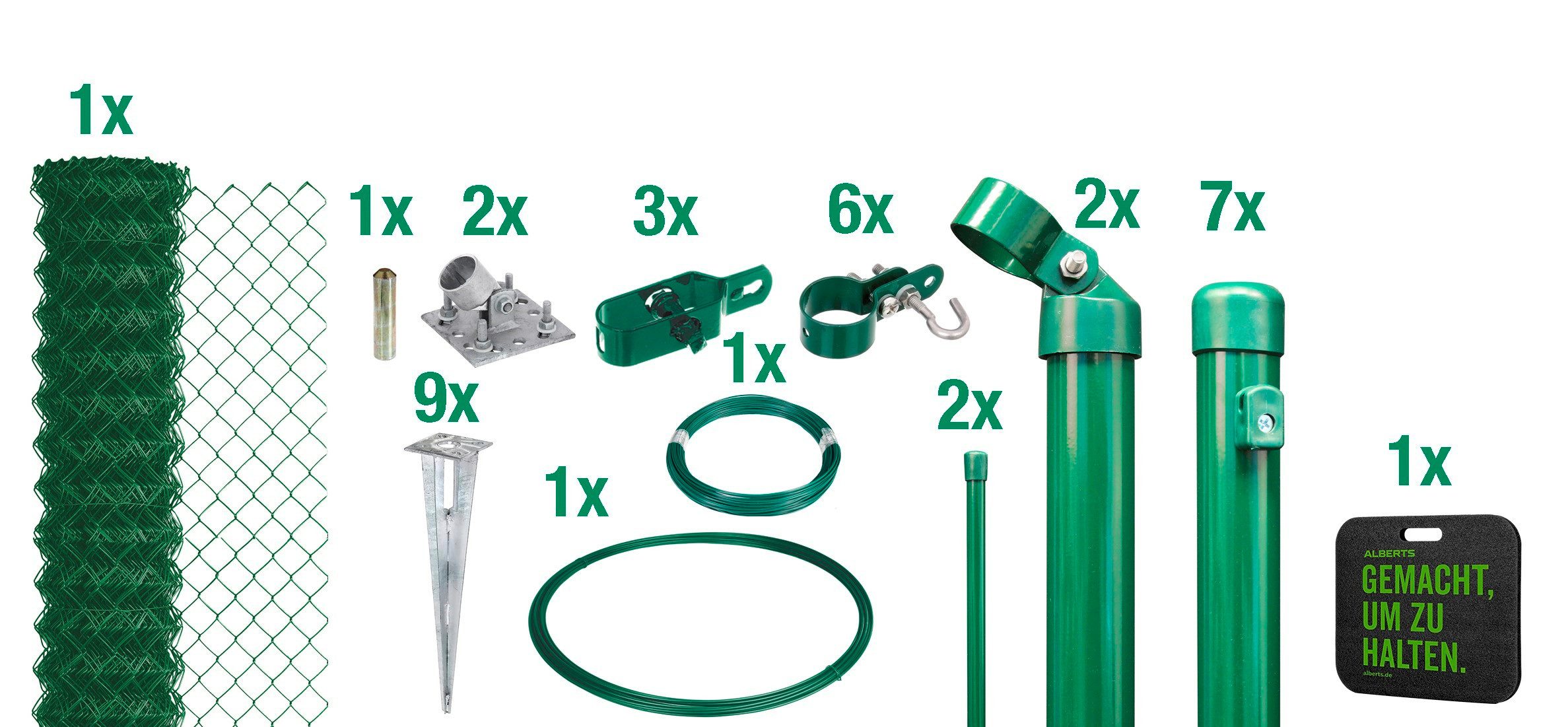 Alberts Maschendrahtzaun, (Set), Höhe: 80-200cm, Gesamtlänge: günstig online kaufen