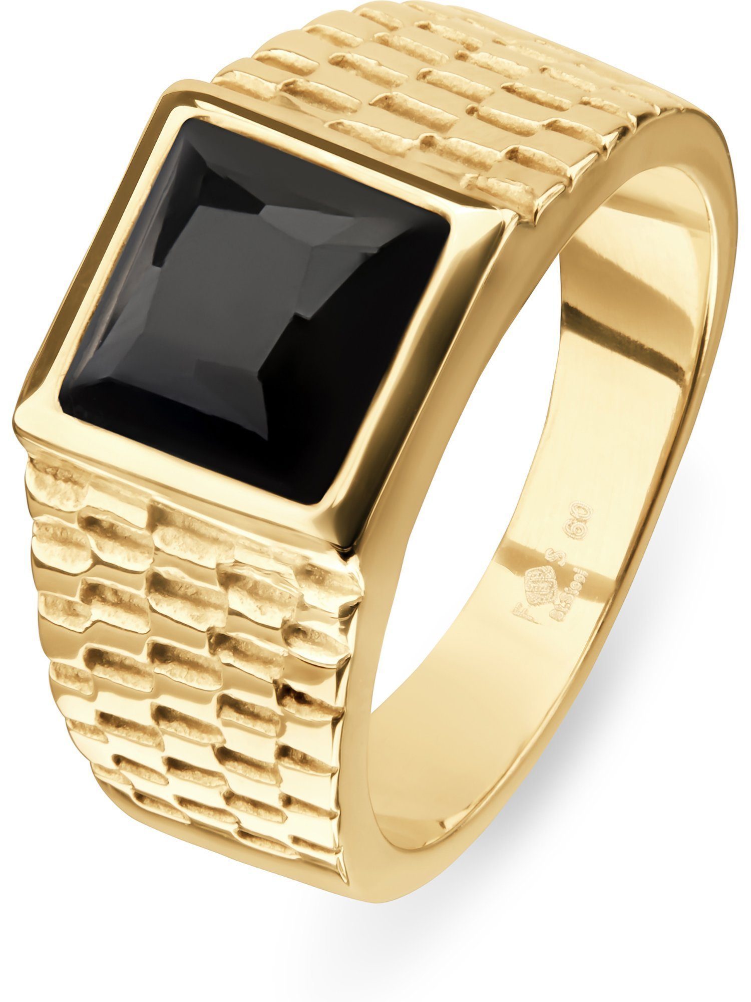 FAVS Fingerring FAVS Herren-Edelstahlring Edelstahl 1 Onyx, Onyx, synthetis günstig online kaufen