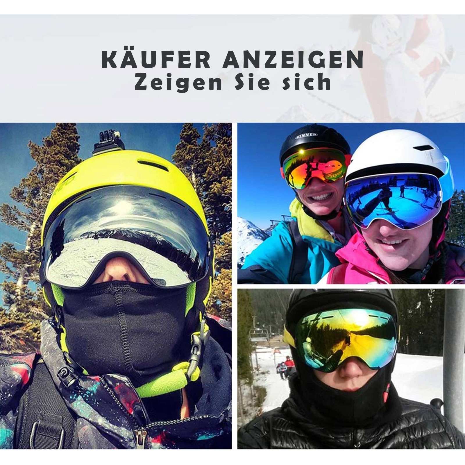 Linse, Grau Männer für UV400, Rosnek magnetisch, Anti-Beschlag, Snowboardbrille Skifahren, Frauen Doppellagige