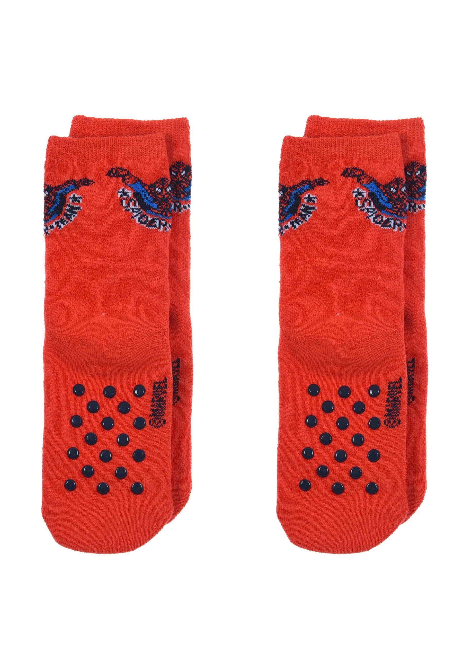 Jungen Kinder Socken Strümpfe Spiderman mit Gumminoppen (2-Paar) ABS-Socken Noppen Set