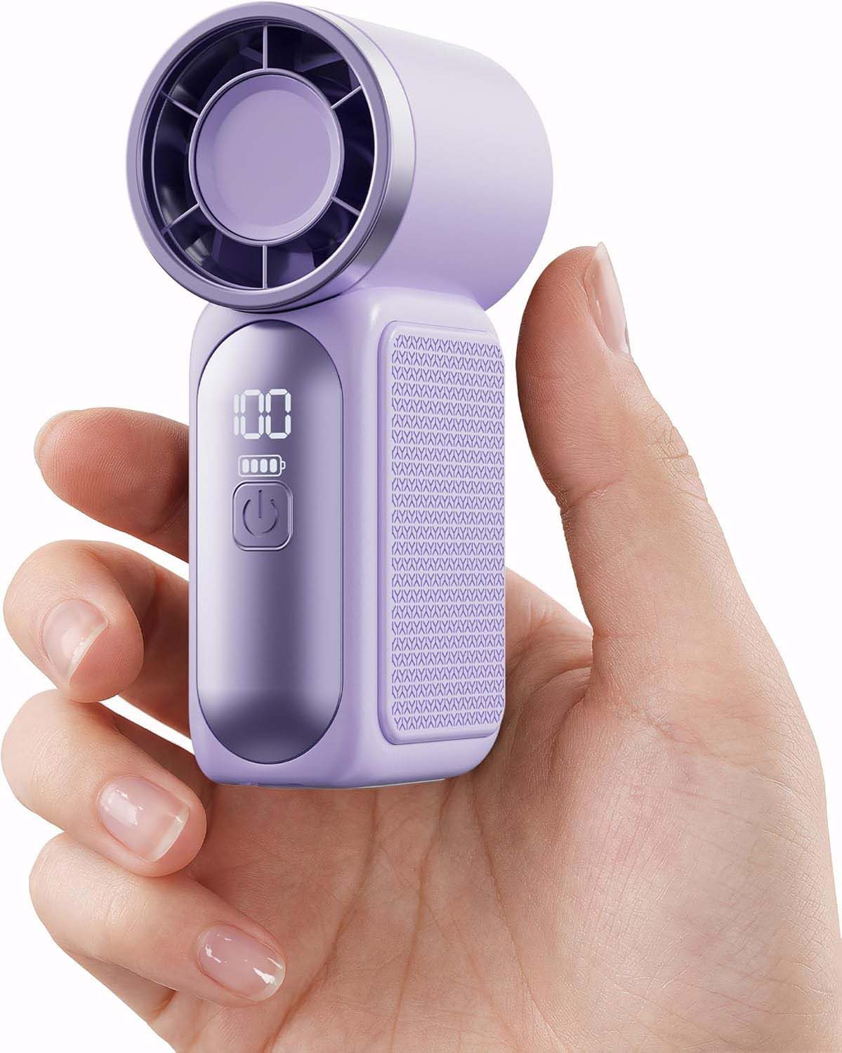 Bomiclss Handventilator Tragbarer Mini-Handventilator, 6 Geschwindigkeiten mit LED-Display