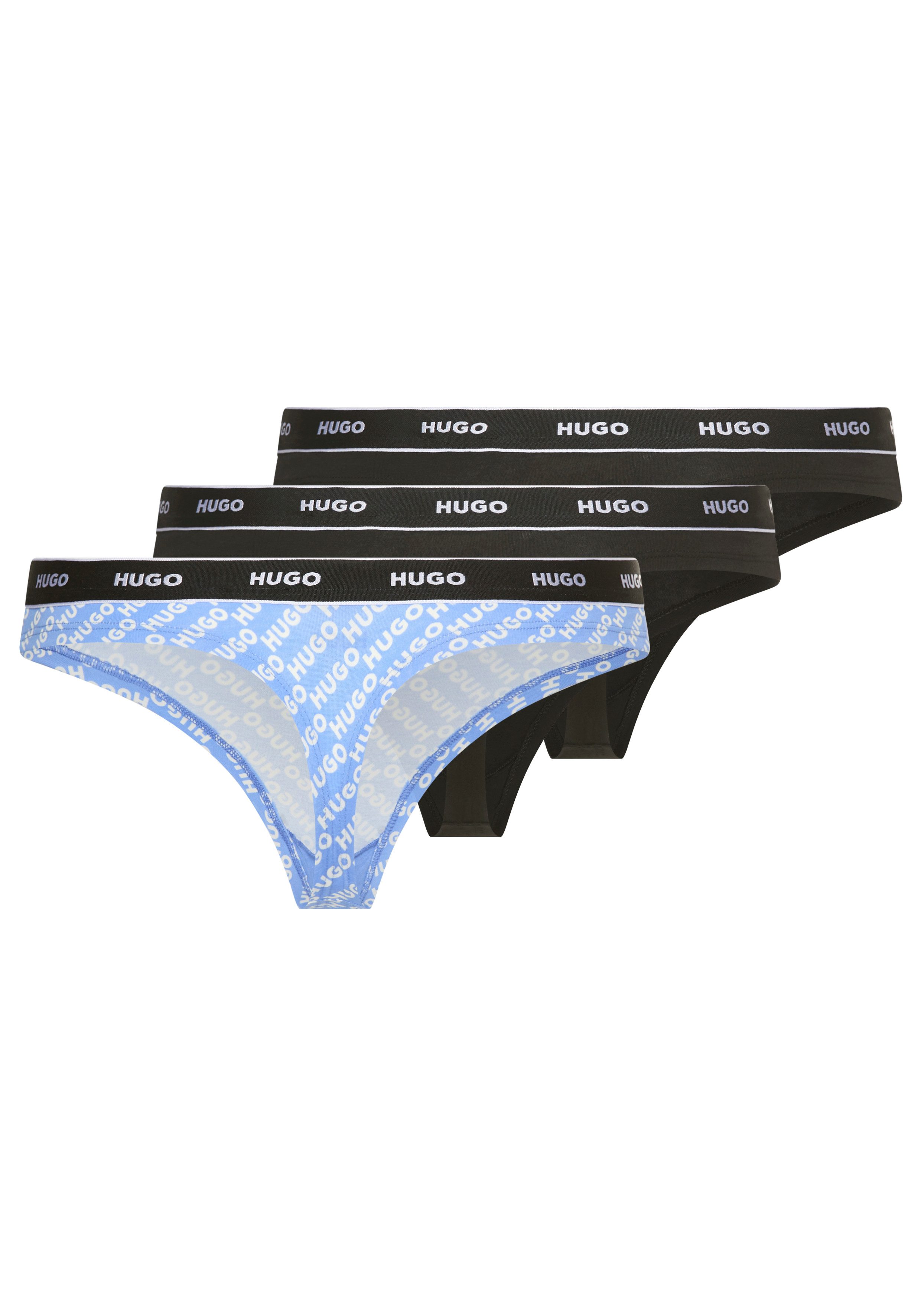 HUGO String TRIPLET THONG DESIGN (3-St) wiederholendes Logo am Bund – Bild 2 von 2
