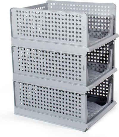 Zedelmaier Organizer Schrank-Organizer Kleiderschrank Schublade faltbare Aufbewahrungsbox (Set, 3 St., Set of 3), Klappbar und Stapelbar Aufbewahrungsbox