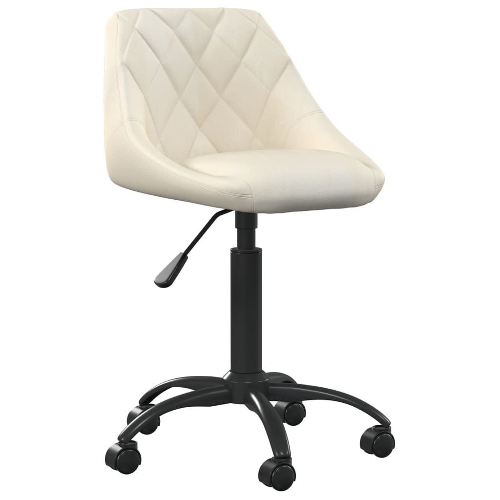 vidaXL Bürostuhl Bürostuhl Creme Samt (1 St)