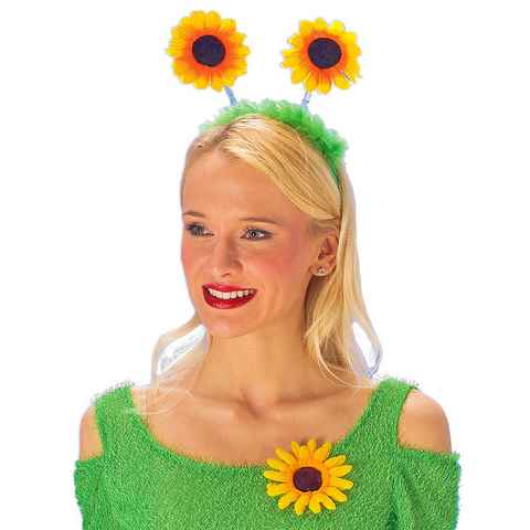 Das Kostümland Haarreif Sonnenblumen Haarschmuck - Kostüm Gärtner Clown, 1-tlg.
