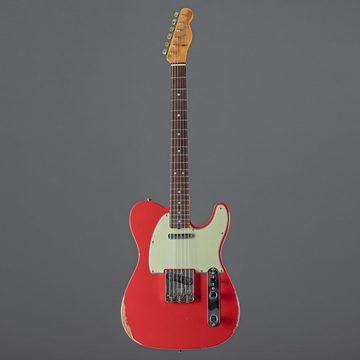 Fender E-Gitarre, '64 Telecaster Aged Fiesta Red - Electric Guitar, '64 Telecaster Relic Aged Fiesta Red #CZ574835 - E-Gitarre