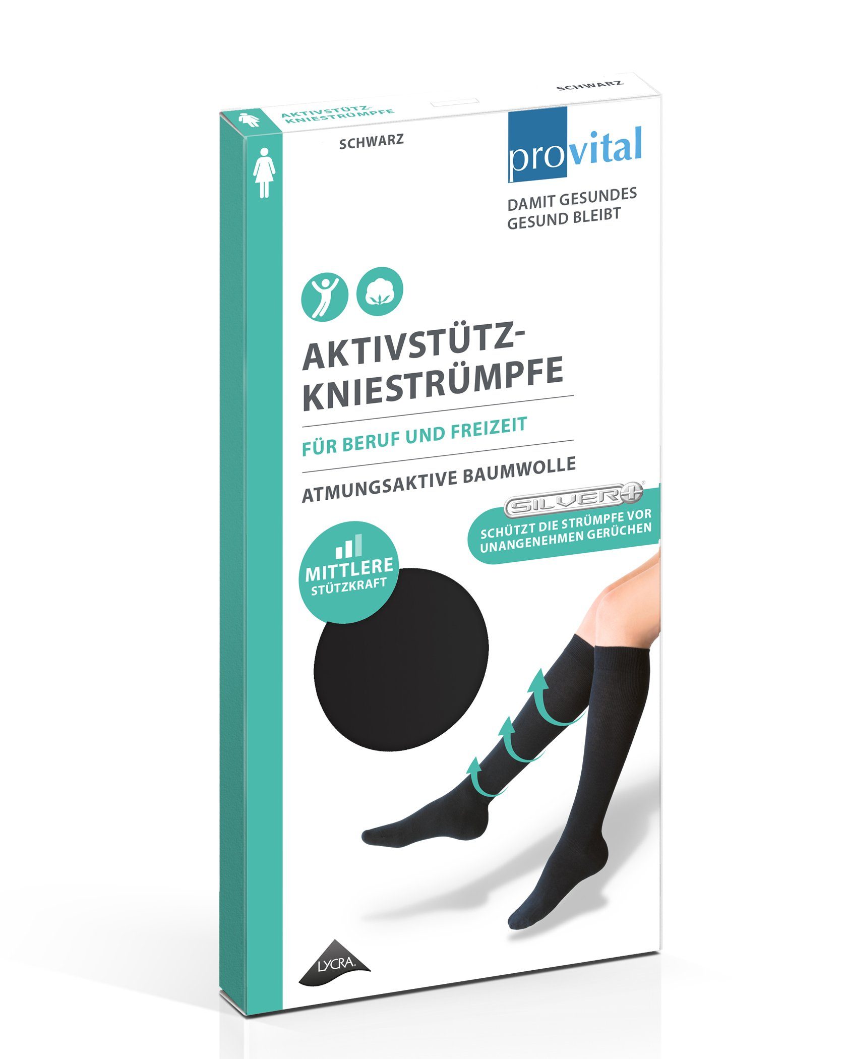 provital Socken provital Damen Kniestrumpf verstärkte Ferse mittlerer Stützkraft provital Damen Kniestrumpf verstärkte Ferse mittlerer Stützkraft