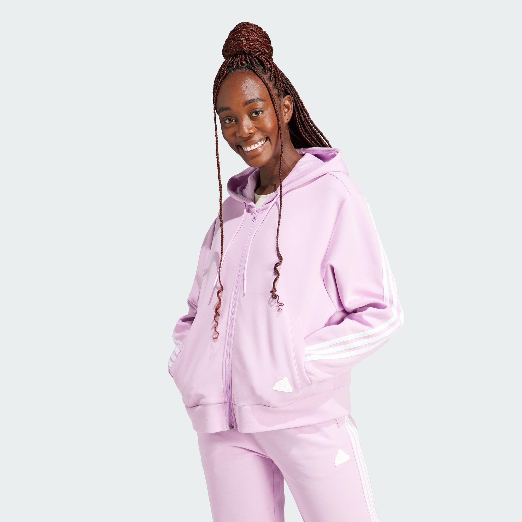 ICONS FUTURE Sportswear Bliss Hoodie 3-STREIFEN KAPUZENJACKE adidas Lilac