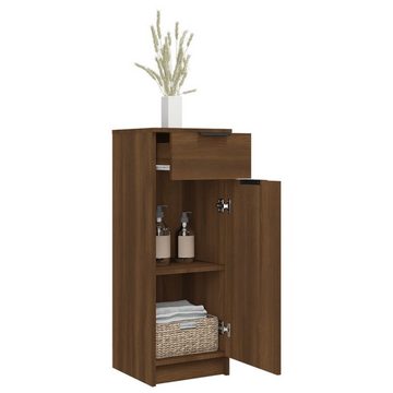 vidaXL Fächerschrank Badezimmerschrank Braun Eiche 32x34x90 cm Holzwerkstoff (1-St)