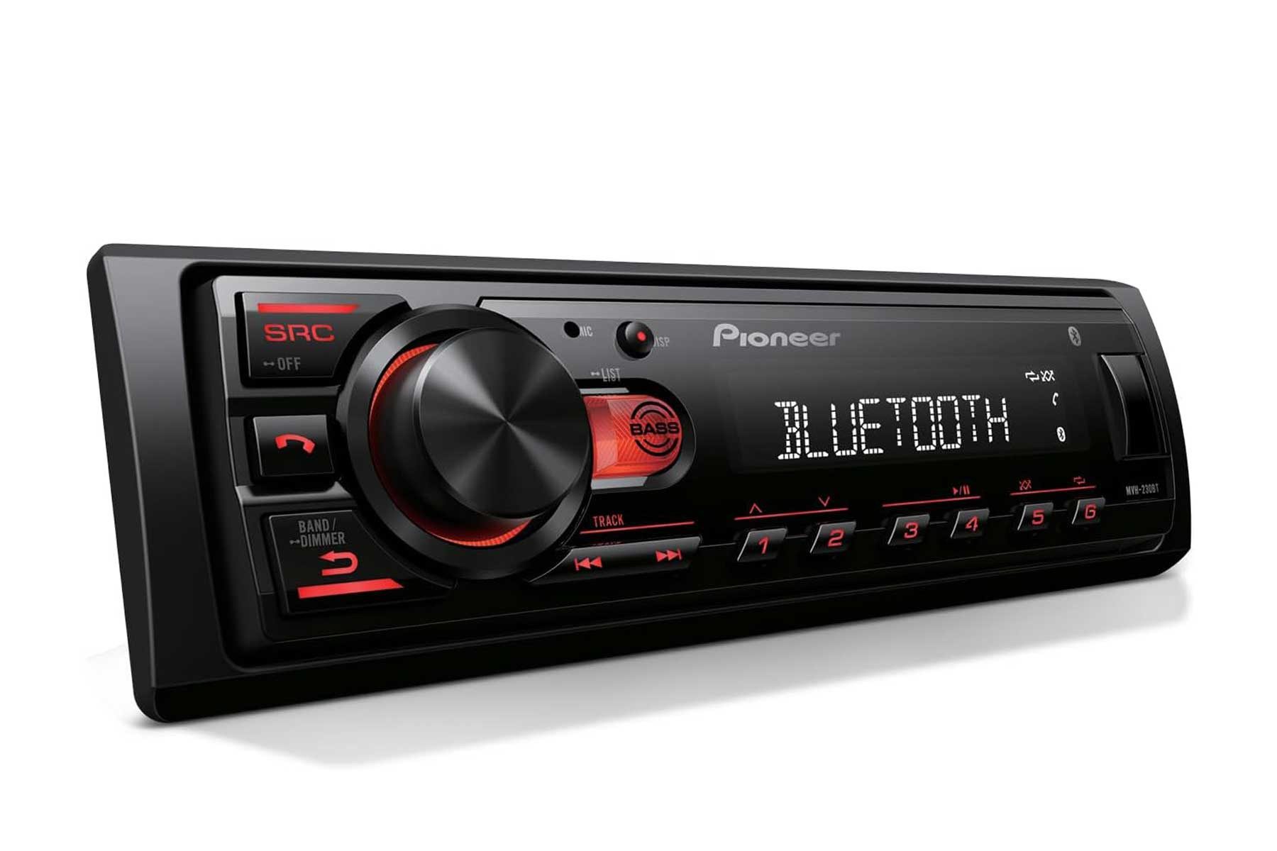Pioneer MVH-S230BT 1-DIN Bluetooth Autoradio mit USB-Eingängen Autoradio (RDS, AM/FM Radio, Animiertes Display, Freisprecheinrichtung, 1 DIN)