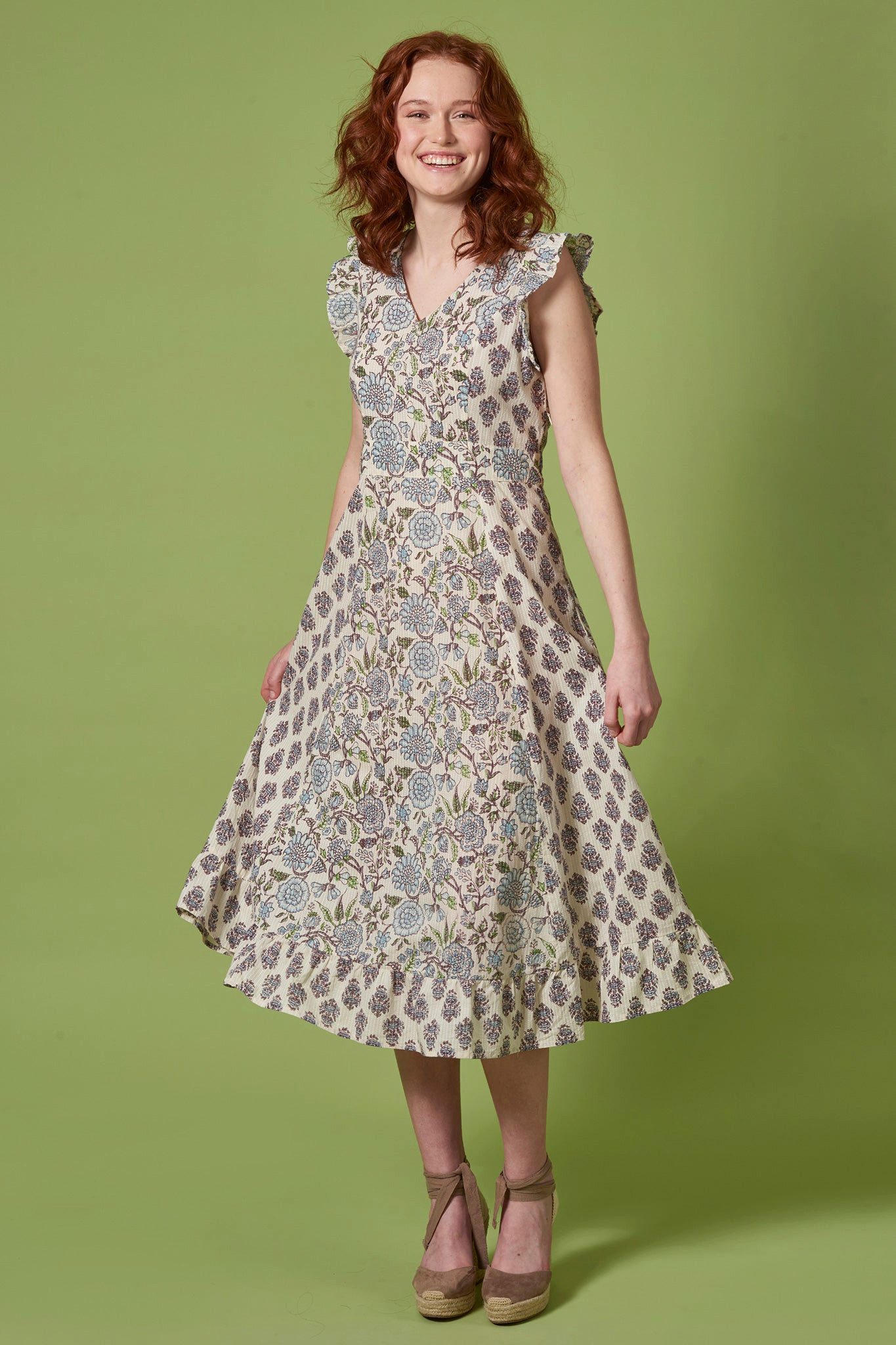 Himalaya Clothing Tunika Midikleid mit Blumenmuster günstig online kaufen