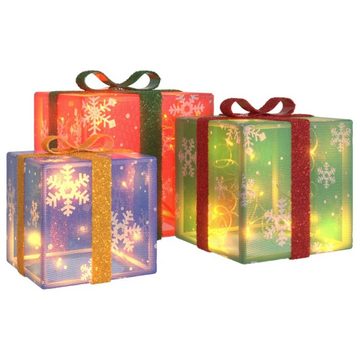 vidaXL Dekolicht Beleuchtete Geschenkboxen 3 Stk 64 LEDs Warmweiß