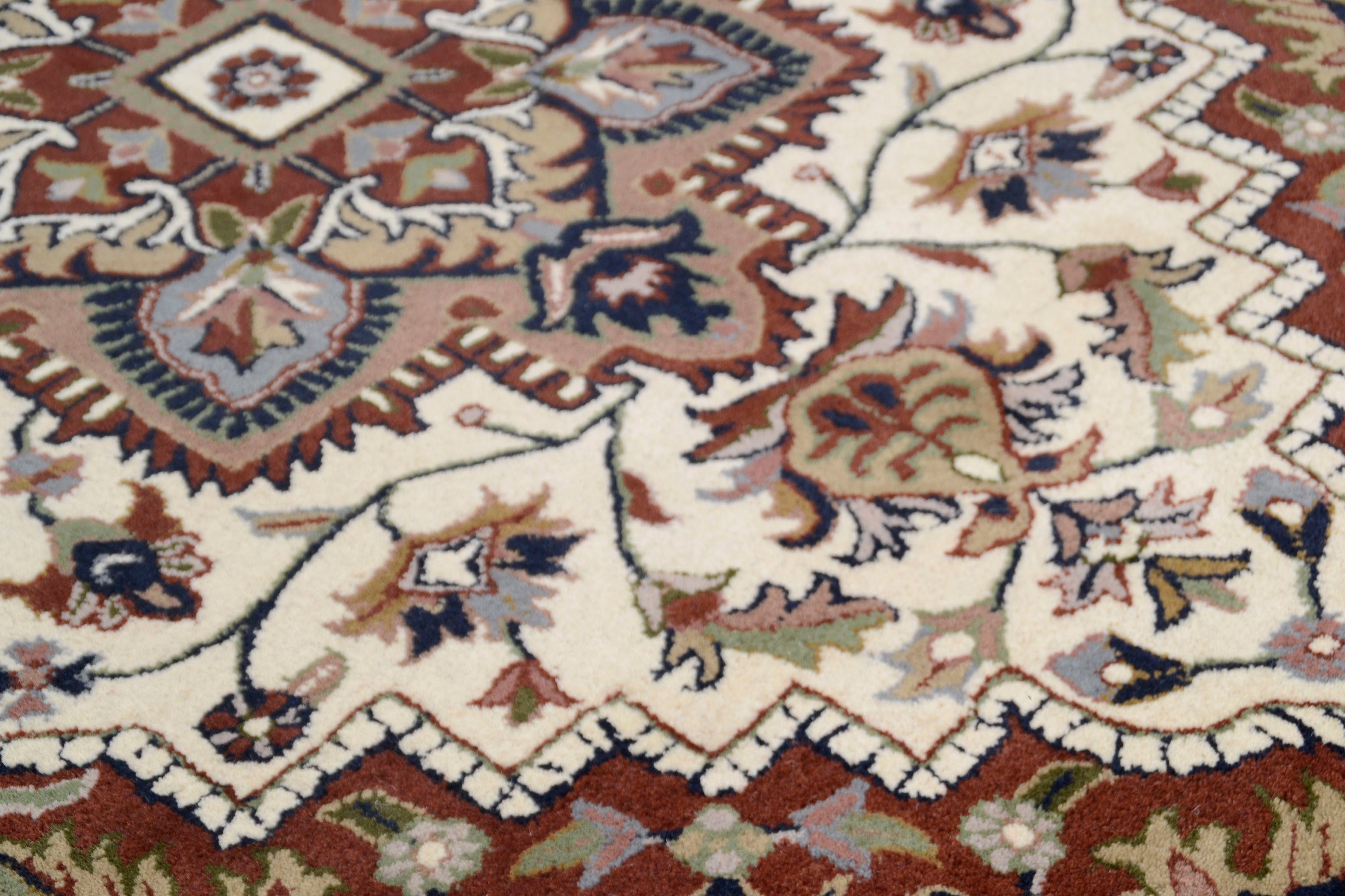 THEKO Wollteppich Royal Heriz, rechteckig, Höhe: 14 mm, reine Wolle, Orient-Optik, auch als Läufer, Wohnzimmer