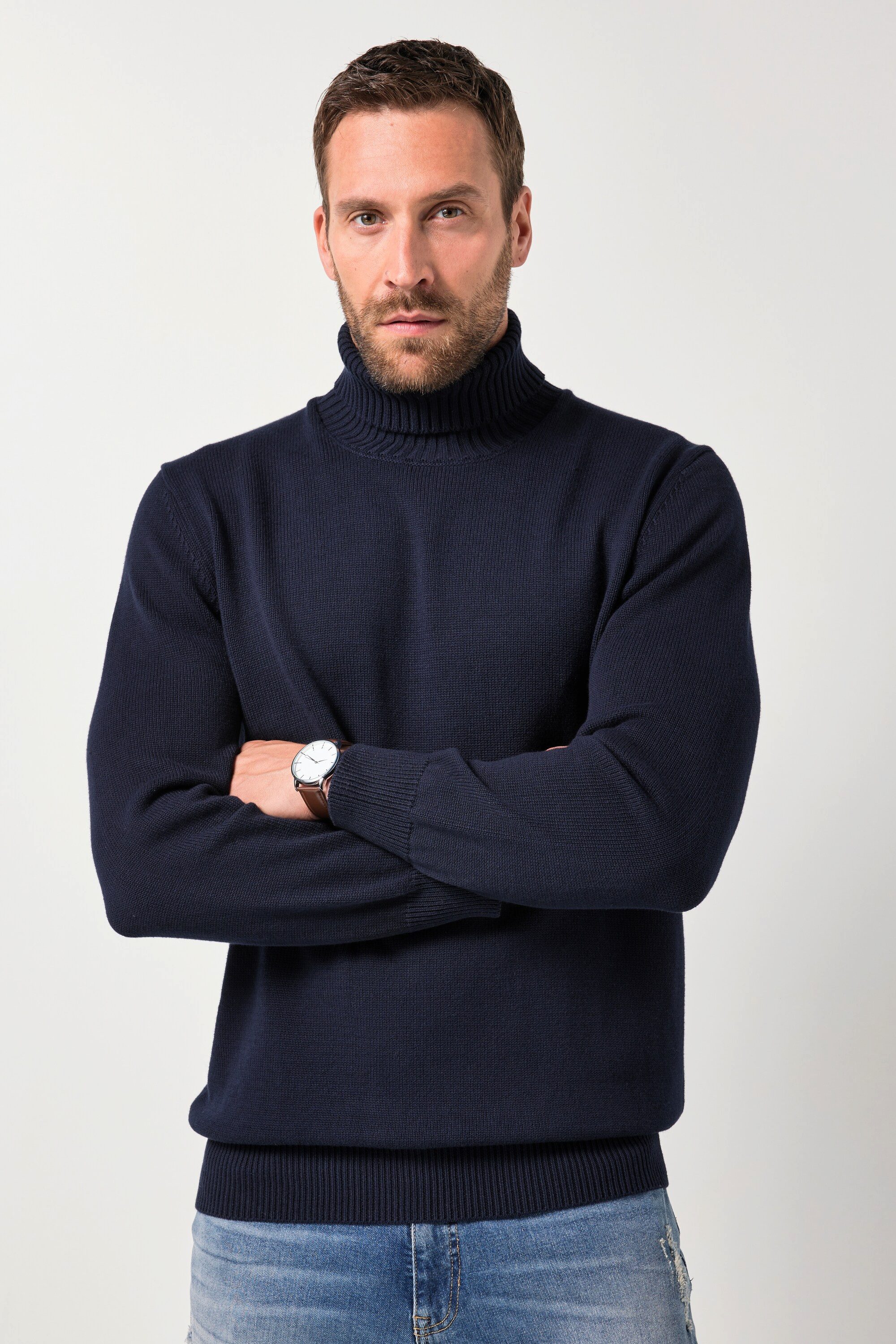 JP1880 Rundhalspullover Rollkragenpullover Strick günstig online kaufen