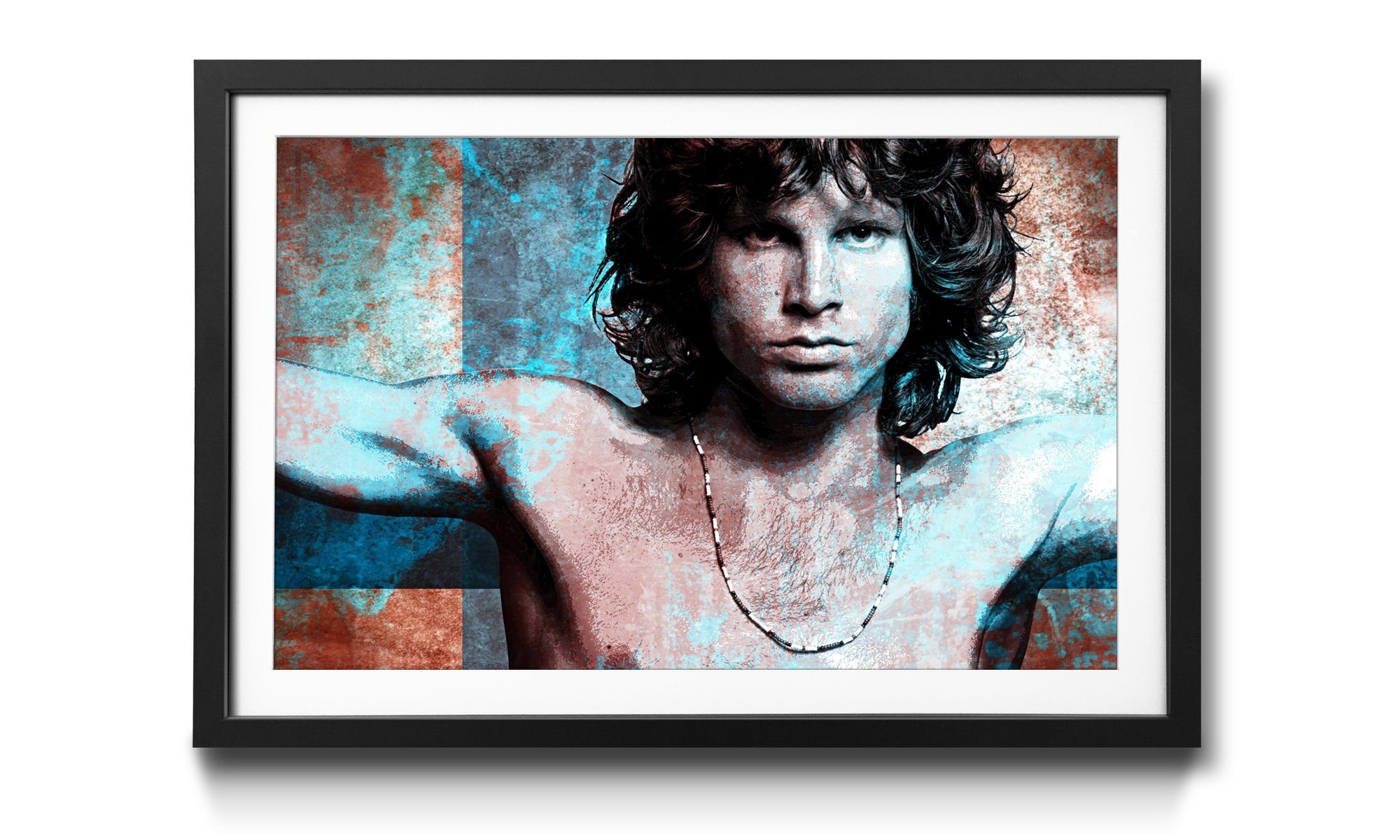 WandbilderXXL Bild mit Rahmen Jim, Helden der Musik, Wandbild, in 4 Größen erhältlich