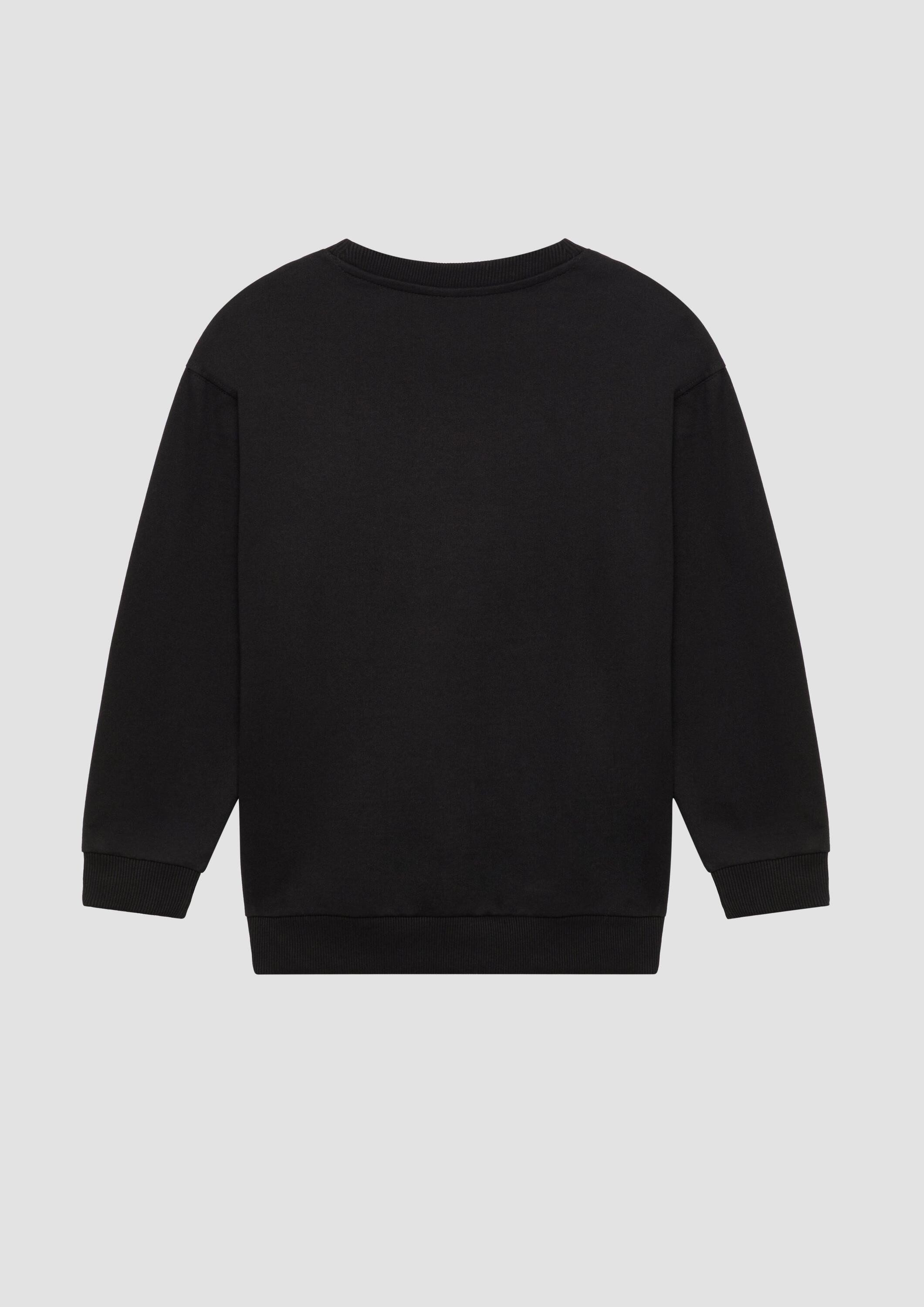 s.Oliver Sweatshirt Sweatshirt Unisex Sweatshirt mit Rippbündchen und Print