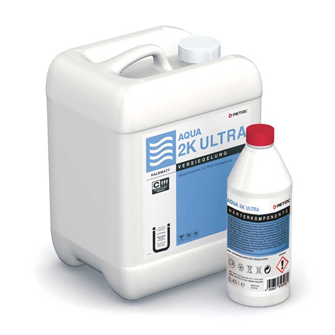 RETOL Bodenversiegelung AQUA 2K Ultra, Keramikverstärkte, wasserbasierte 2-K PUR Versiegelung