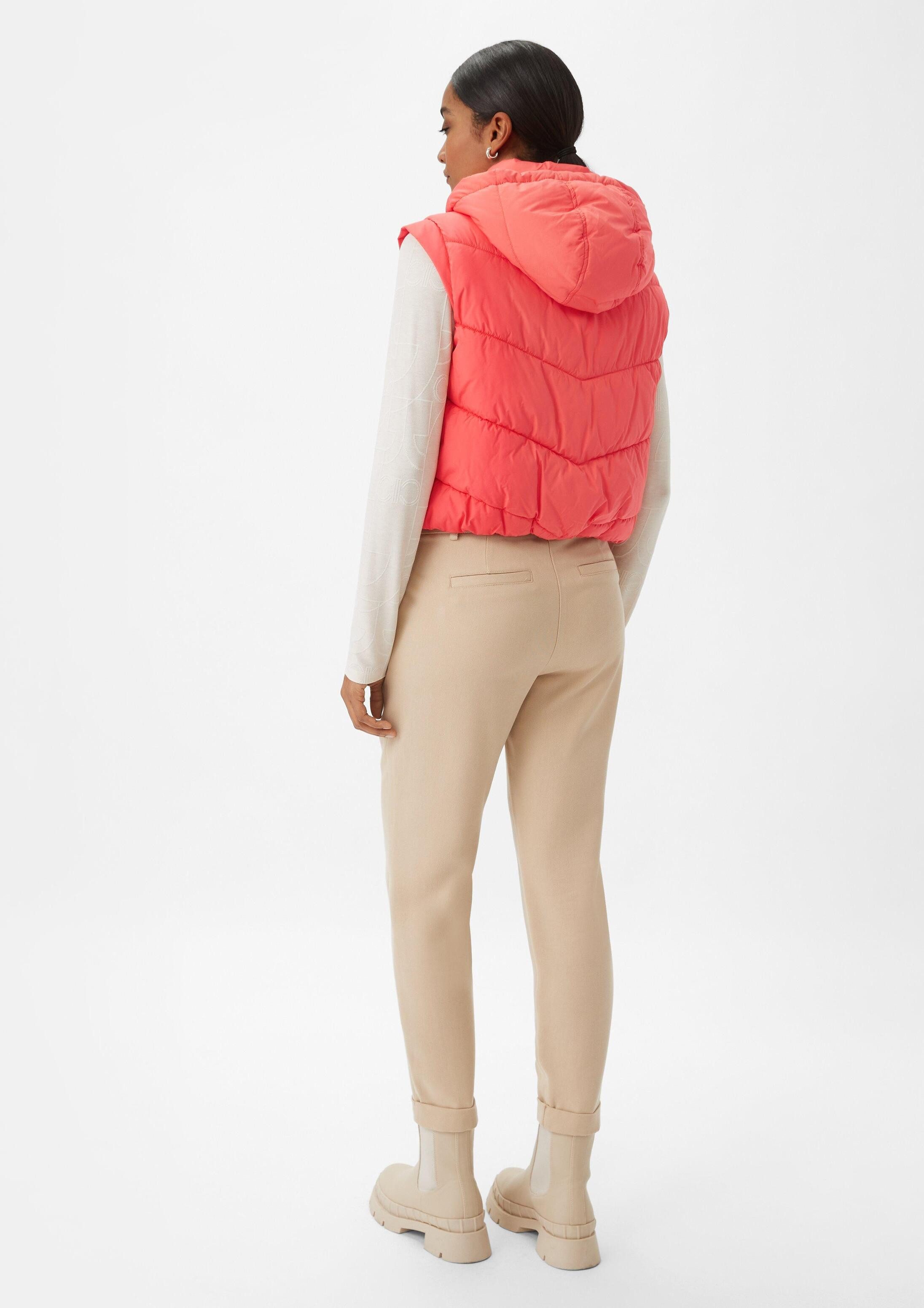 comma Outdoorjacke Outdoor-Weste Weste mit abnehmbarer Kapuze