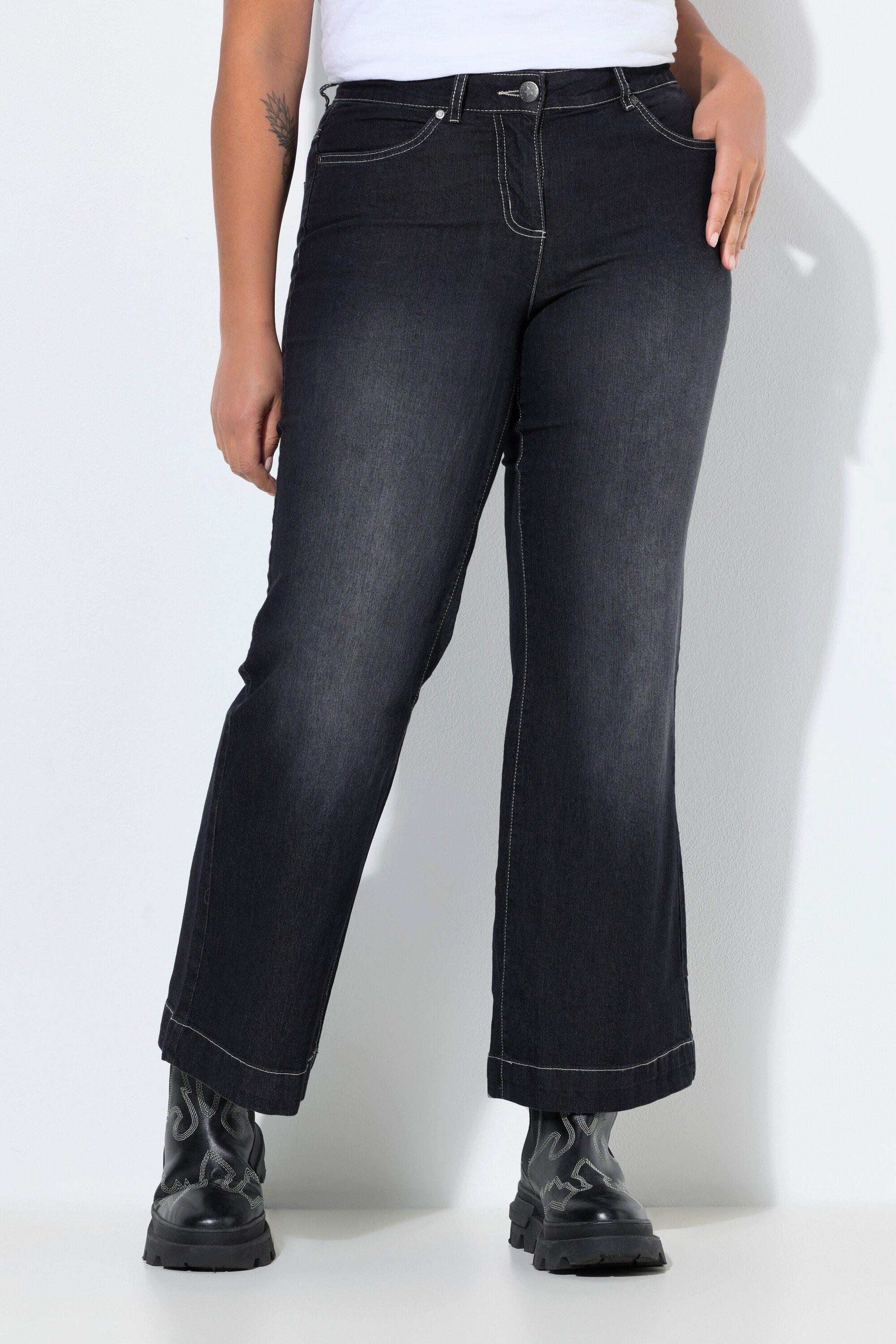 Angel of Style 5-Pocket-Jeans Jeans Nora weit und gerade Stretchkomfort 4-Pocket