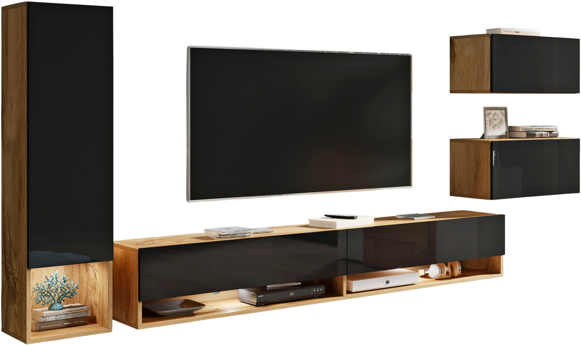 Home affaire Wohnwand Amadeo, (Set, 4-St)