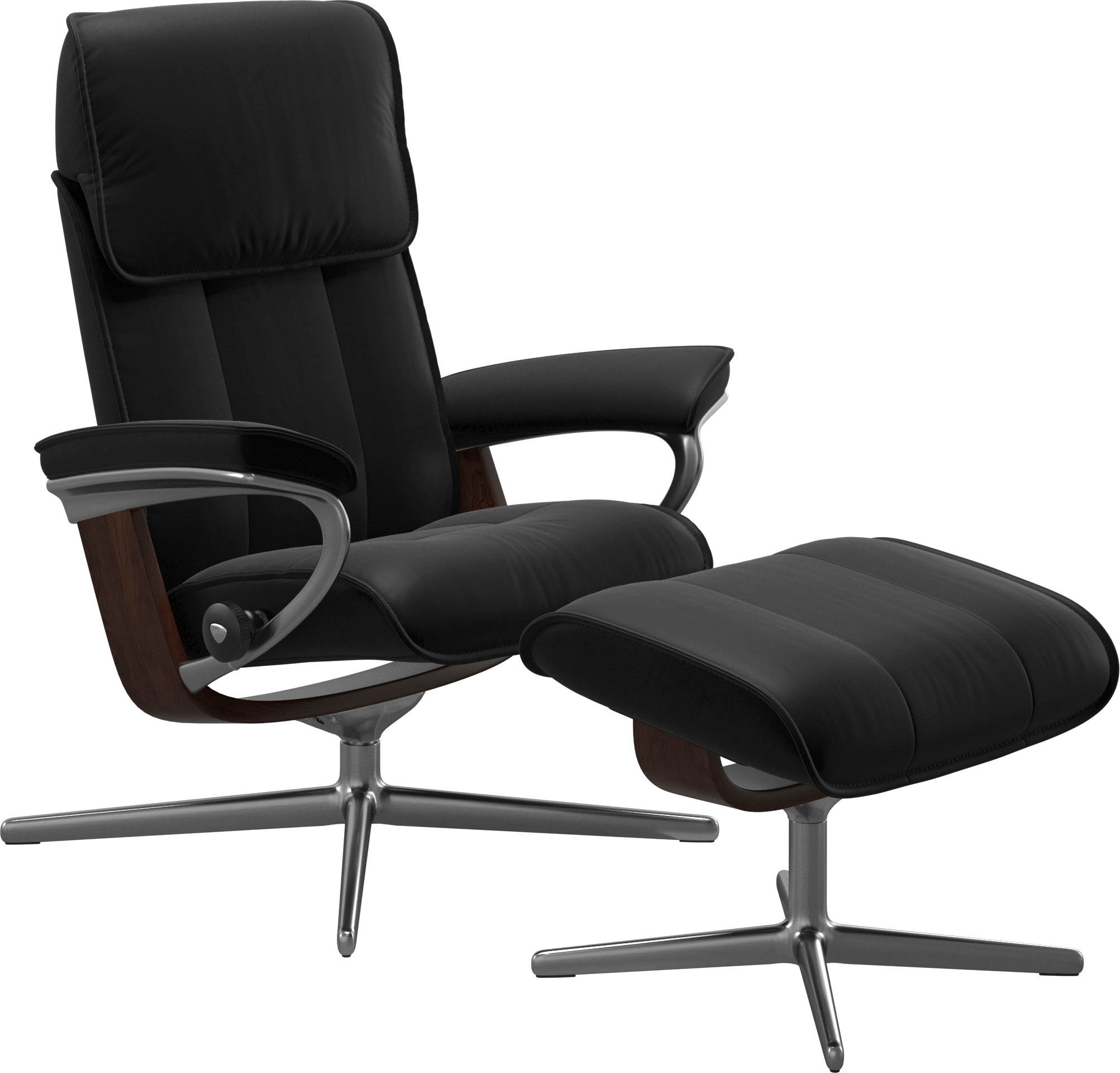 Stressless® Relaxsessel Admiral, mit Cross Base, Größe M & L, Holzakzent Braun