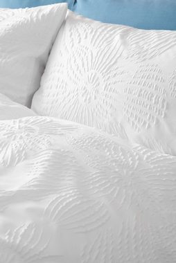 Bett-Set, Bettbezug und Kissenbezug mit Blumenmuster-Prägung, Next, Bezug: Polyester (recycelt), Polyester