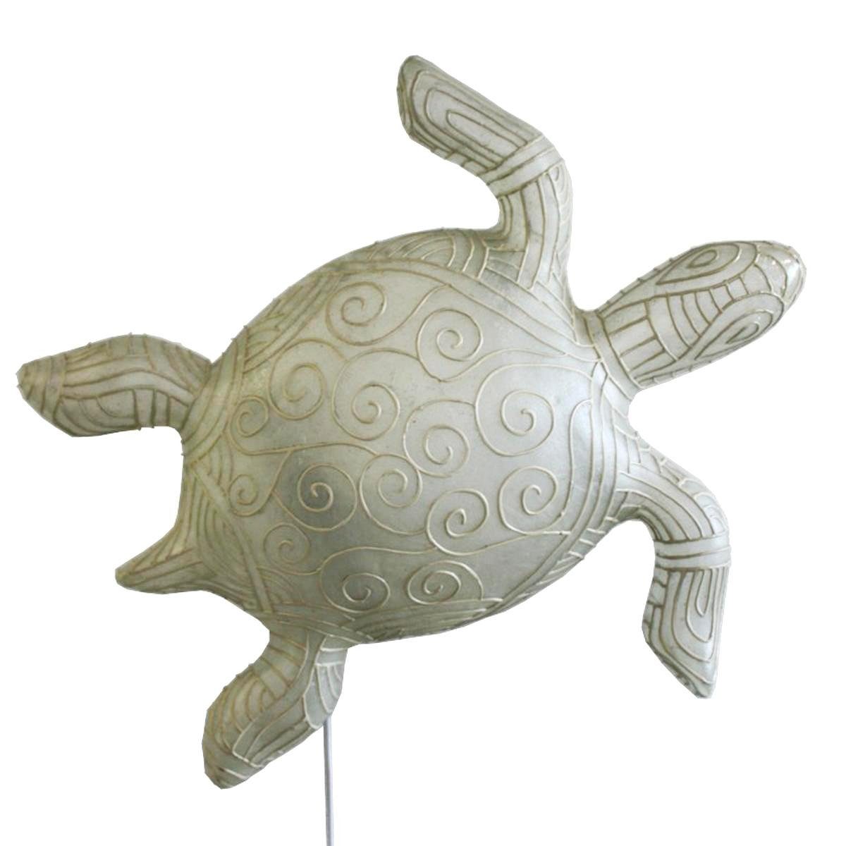 (1 Fieberglas Dekofigur cm 440s ca.65 Schildkröte Wand-Leuchte 440s St)