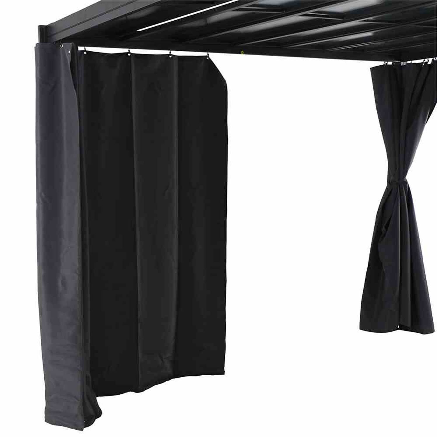 Siena Garden Pavillon Seitenteile zu Pavillon Florenz 3x3 m, grau, 4er