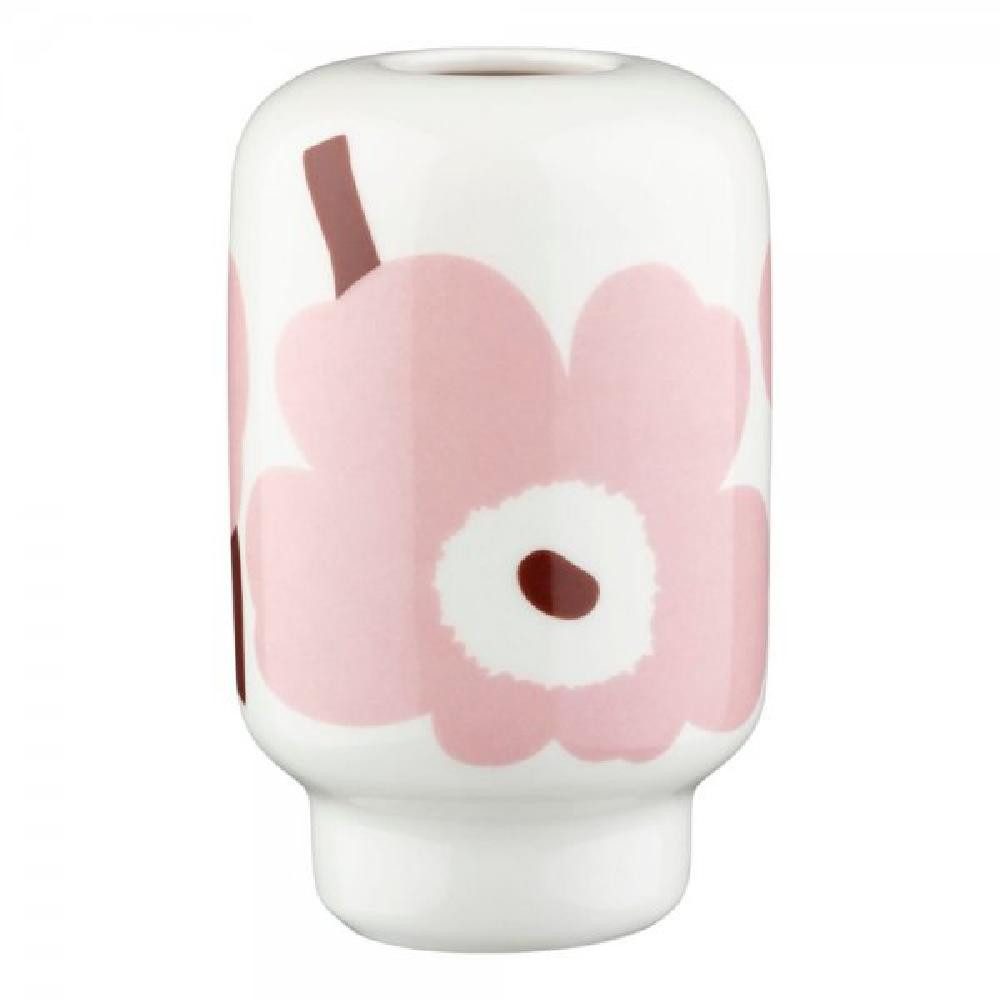 Marimekko Dekovase Vase Unikko White Lightpink Chestnut (13,5cm)