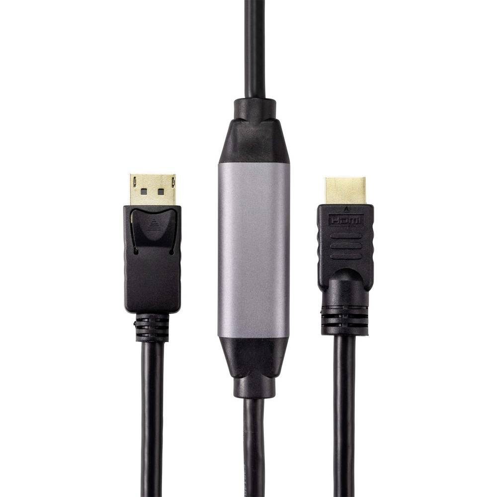 Renkforce DisplayPort / HDMI Anschlusskabel 20 m mit Ferritkern RF-4596876 HDMI-Kabel, vergoldete Steckkontakte