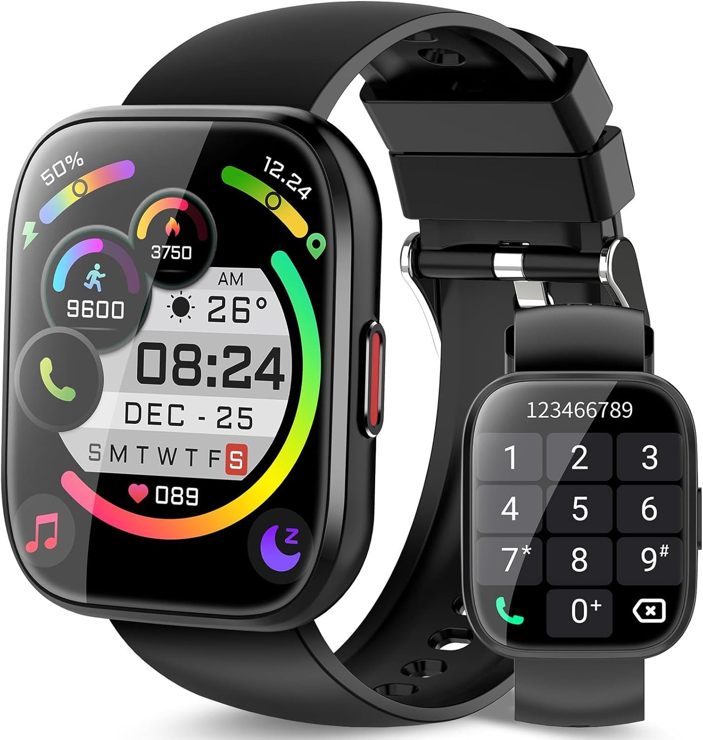 Smartwatch Herren Damen mit Telefonfunktion,Fitness Tracker Smartwatch
