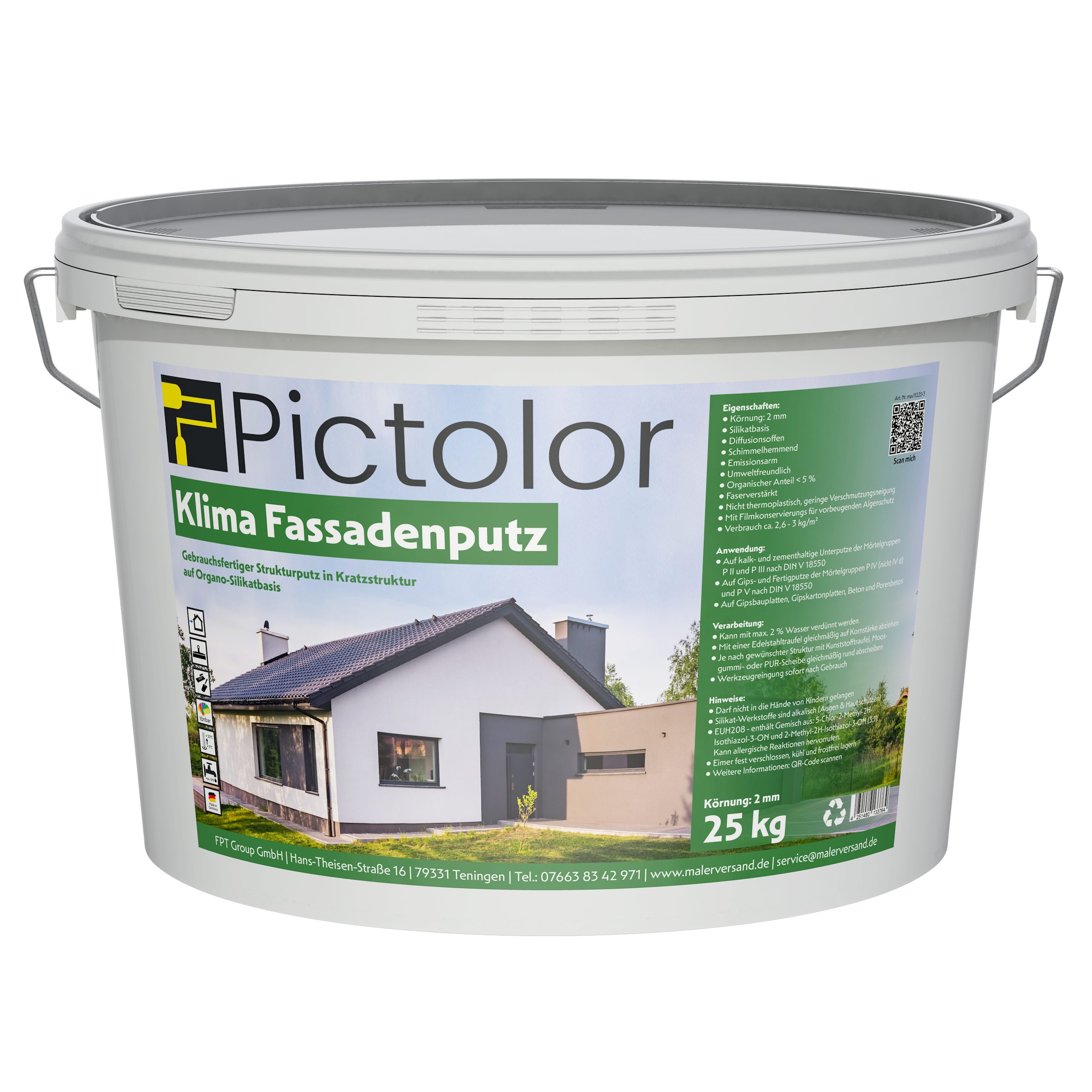 Pictolor Dispersions-Silikatputz Pictolor® Klima-Fassadenputz Kratzputz 2 mm