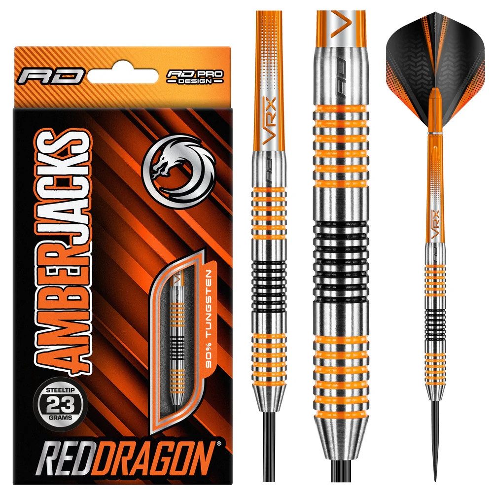 Redragon Dartpfeil Red Dragon Darts Amberjack 4, Steeldart, 23g, Tungsten, Komplettset