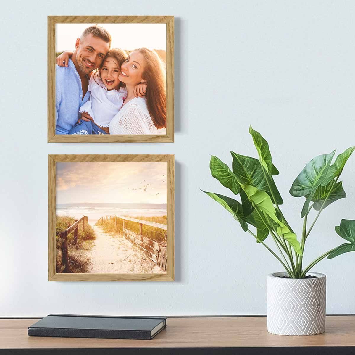PHOTOLINI Bilderrahmen 2er Set Massivholz-Rahmen Modern günstig online kaufen
