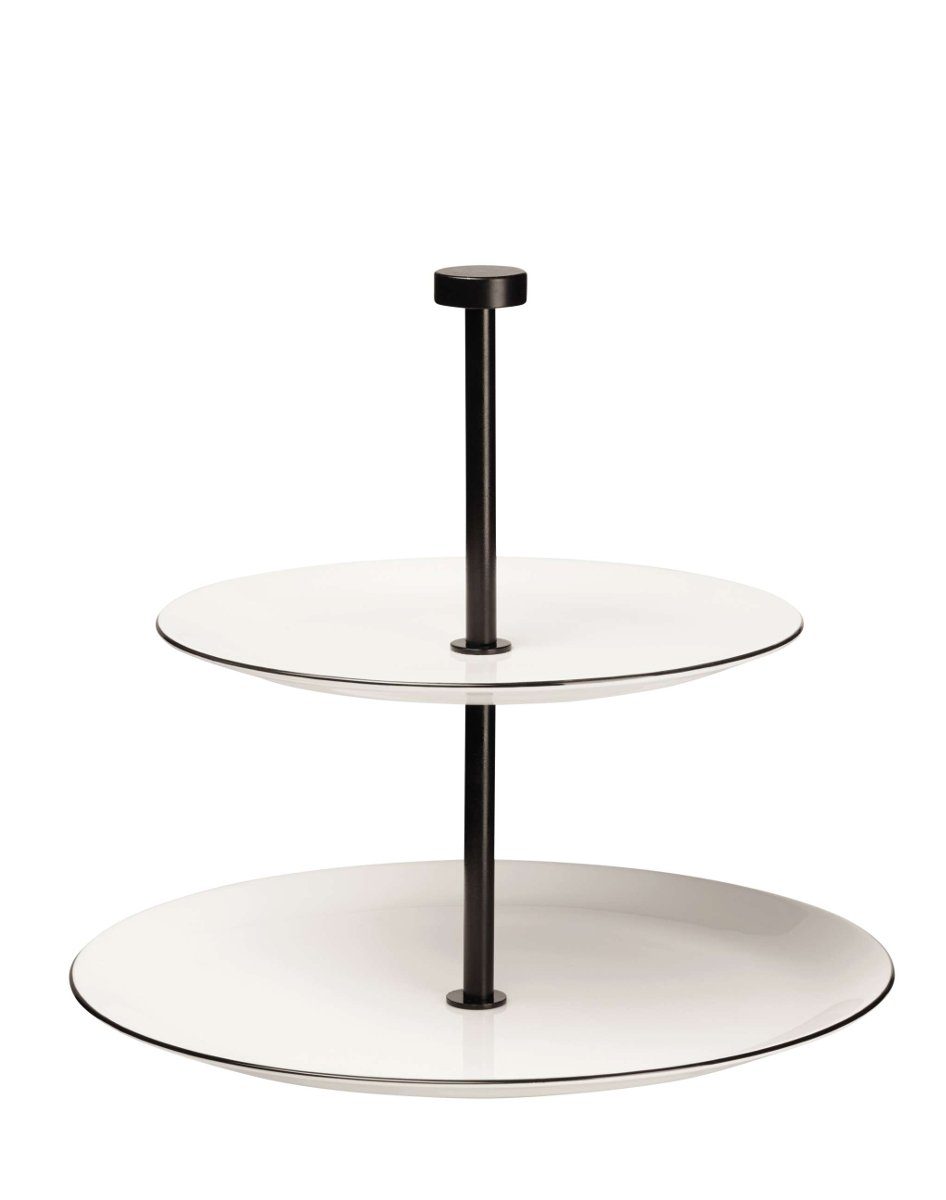 Etagere à table ligne noire Etagere 2 stufig rund 26,5 cm