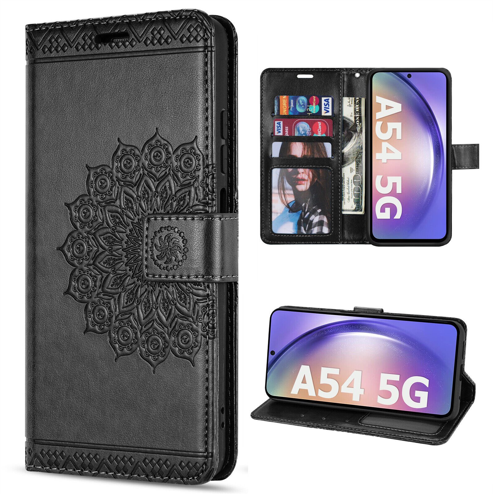 betterfon Handyhülle Handytasche für Samsung Galaxy A54 5G Klapphülle, Wallet Case mit Kartenfächern Magnetverschluss und weicher Innenhülle