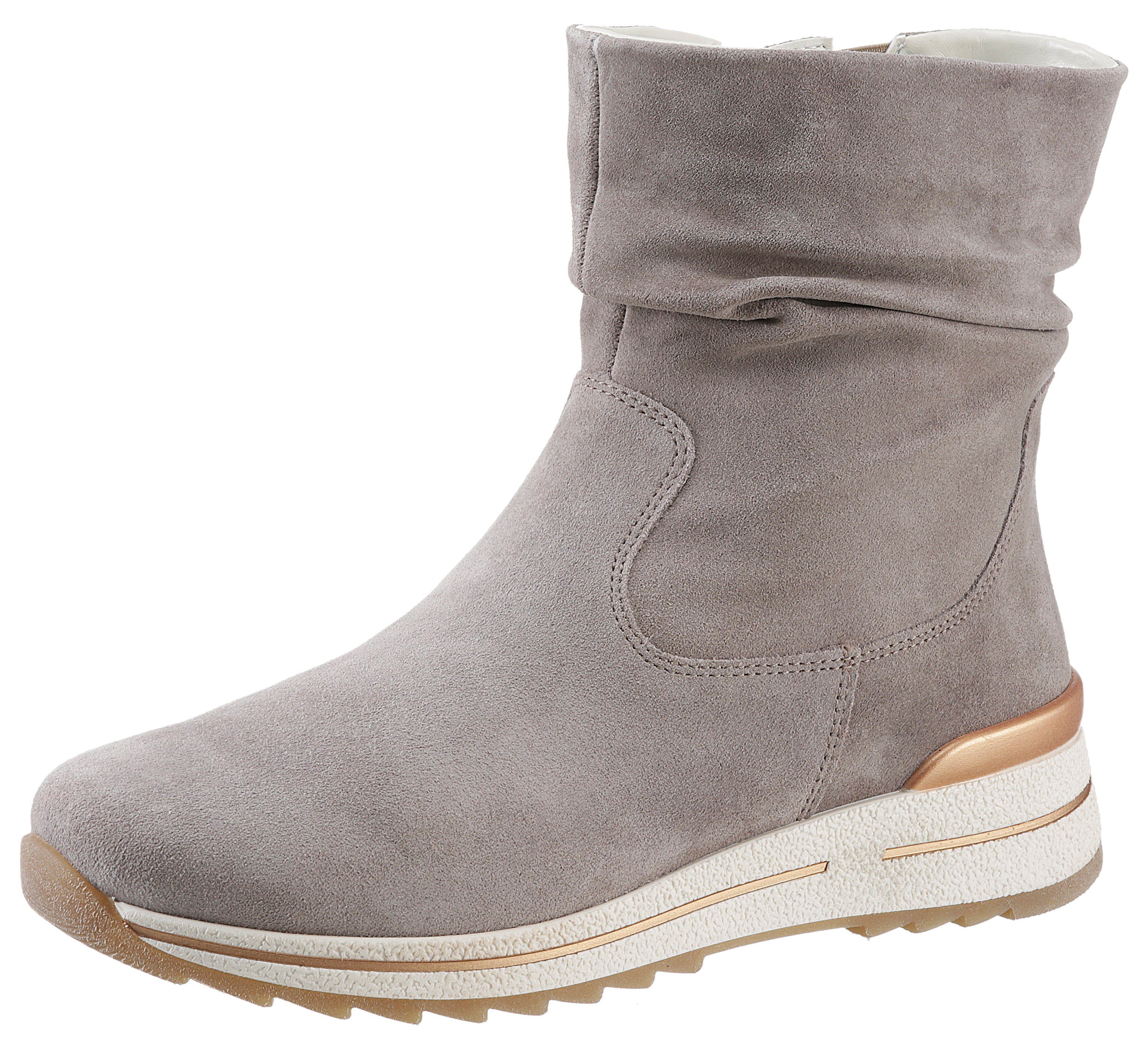 Ara OSAKA Stiefelette mit gerafftem slouchy-Schaft, Komfortweite H