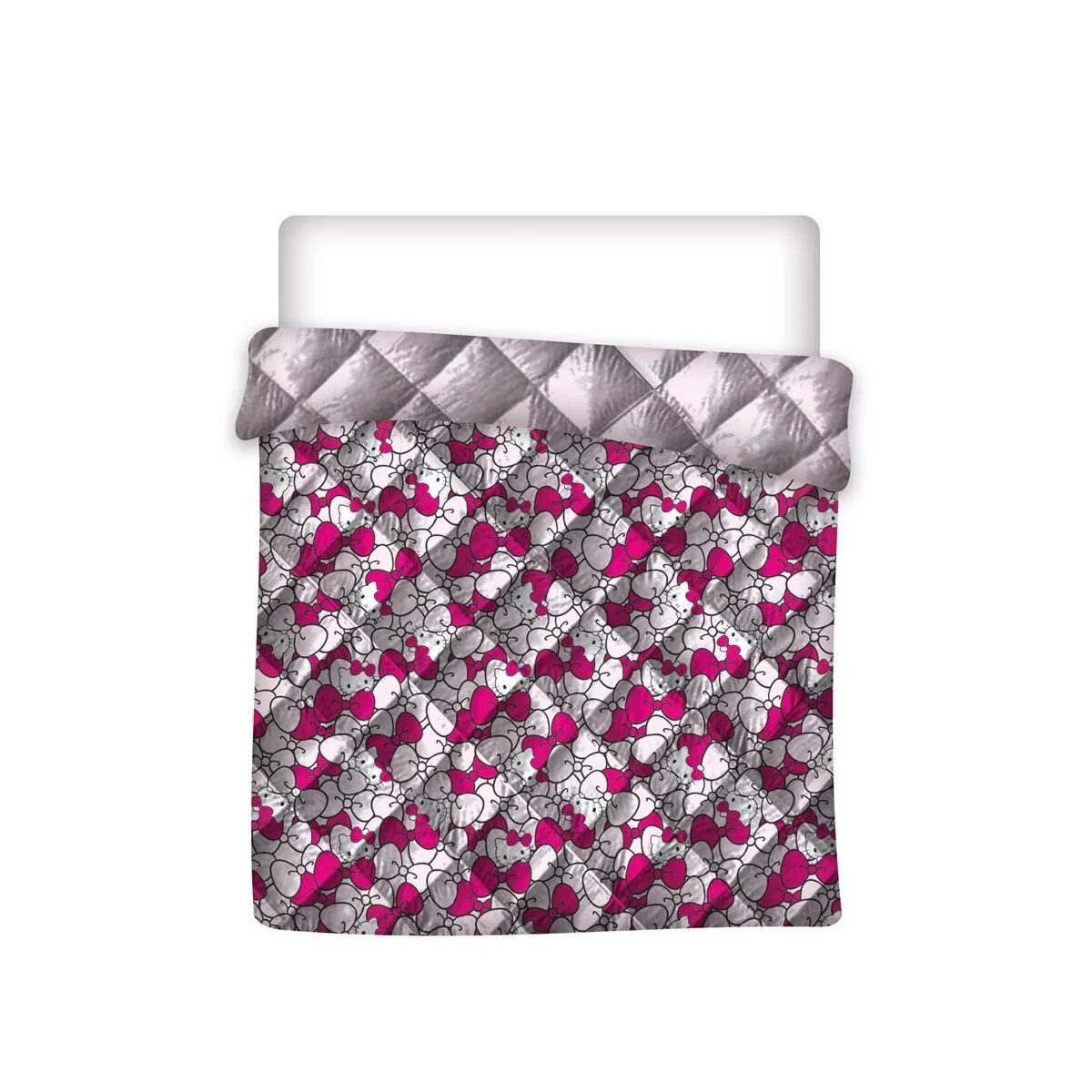 Wohndecke Hello Kitty Pink Bow gestepptes überwurf, Bettdecke, Hello Kitty, Geschenkidee für Mädchen und Jungen