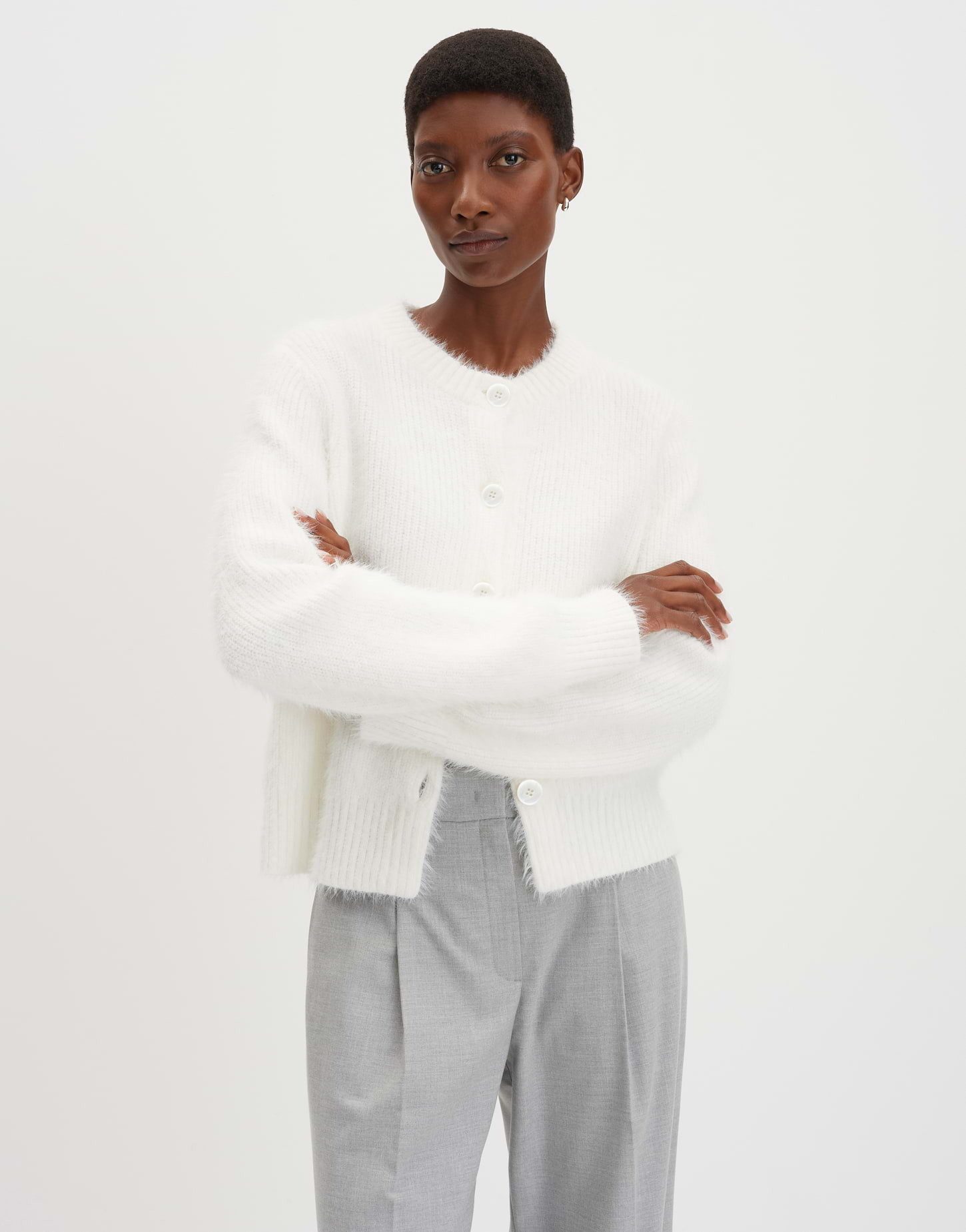 someday Cardigan TANNELIE Slim mit haarigem Effektgarn Slim Cardigan mit ha günstig online kaufen