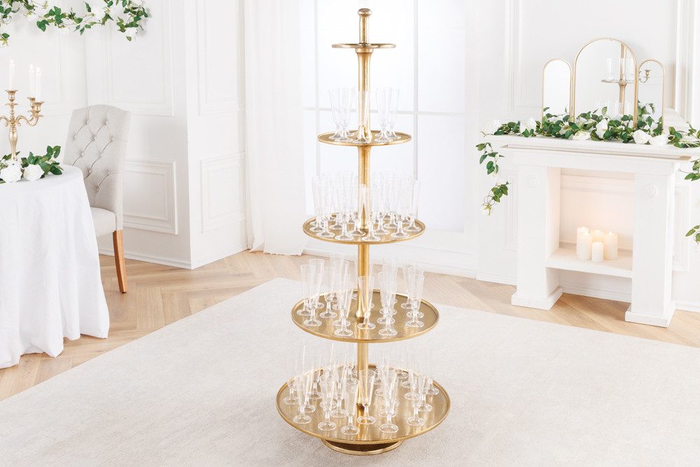 riess-ambiente Dekoetagere ABSTRACT 150cm gold (5-stöckig) (Einzelartikel, 1 St), Esszimmer · Metall · für Deko, Gläser, Süßigkeiten · 5 Etagen · Design