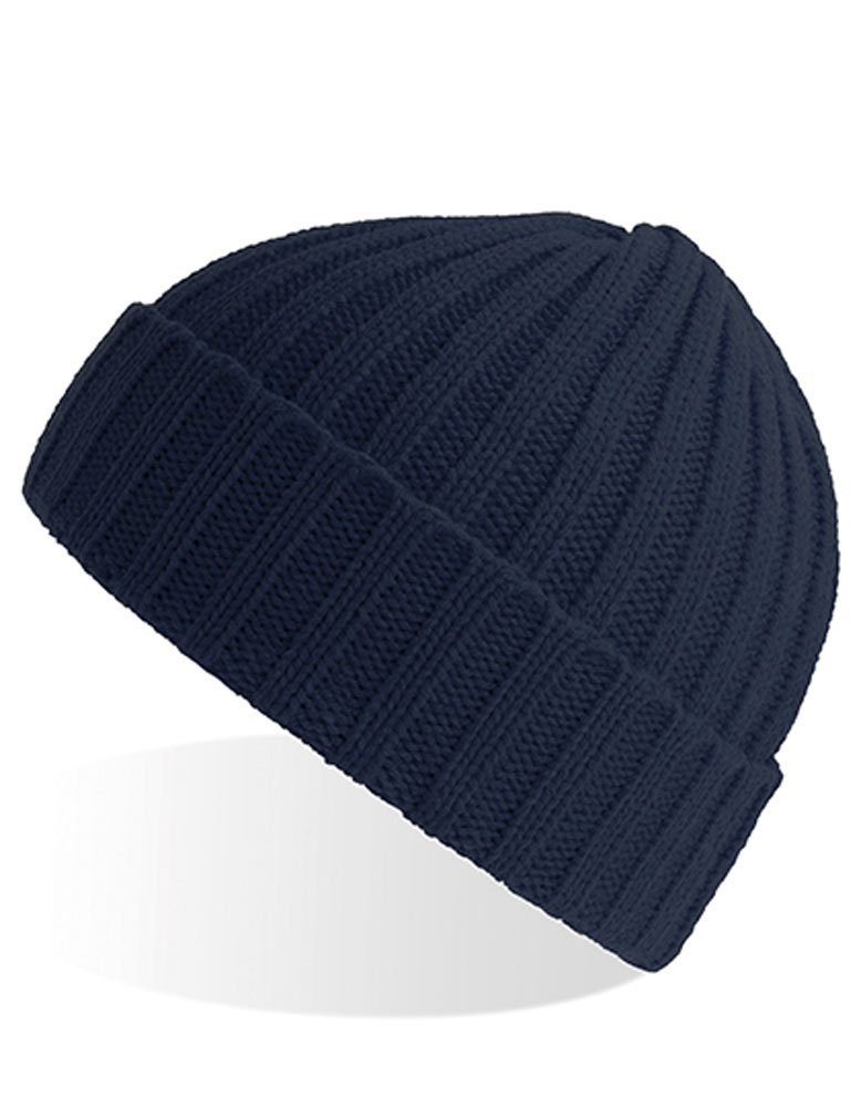 Goodman Design Beanie Mütze im Vintage Fischerman Design Recyceltes Polyester, angenehmer Tragekomfort Navy