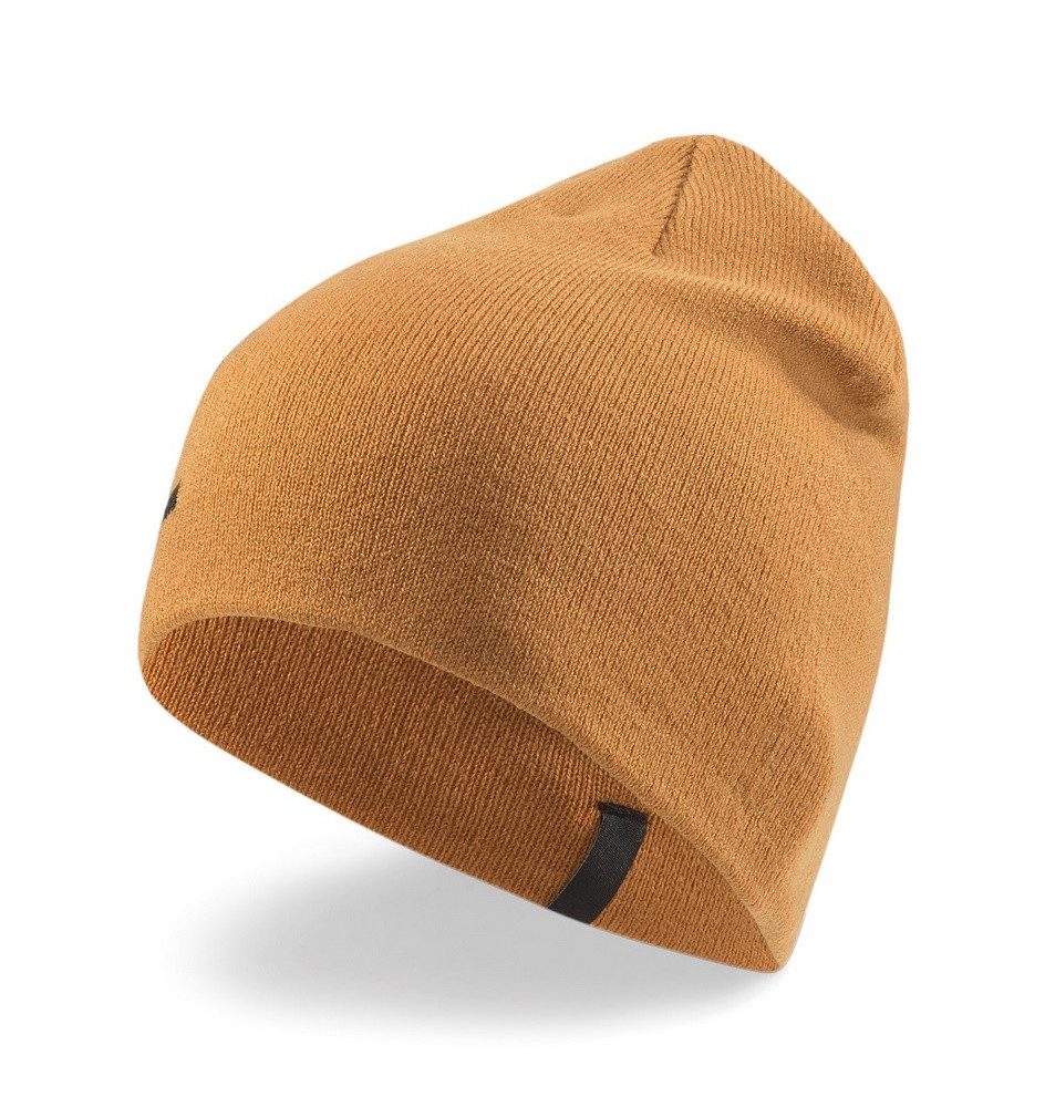 PUMA Strickmütze (Beanie) Classic Cuffless mit Schriftzug - gelb - 1 Stück