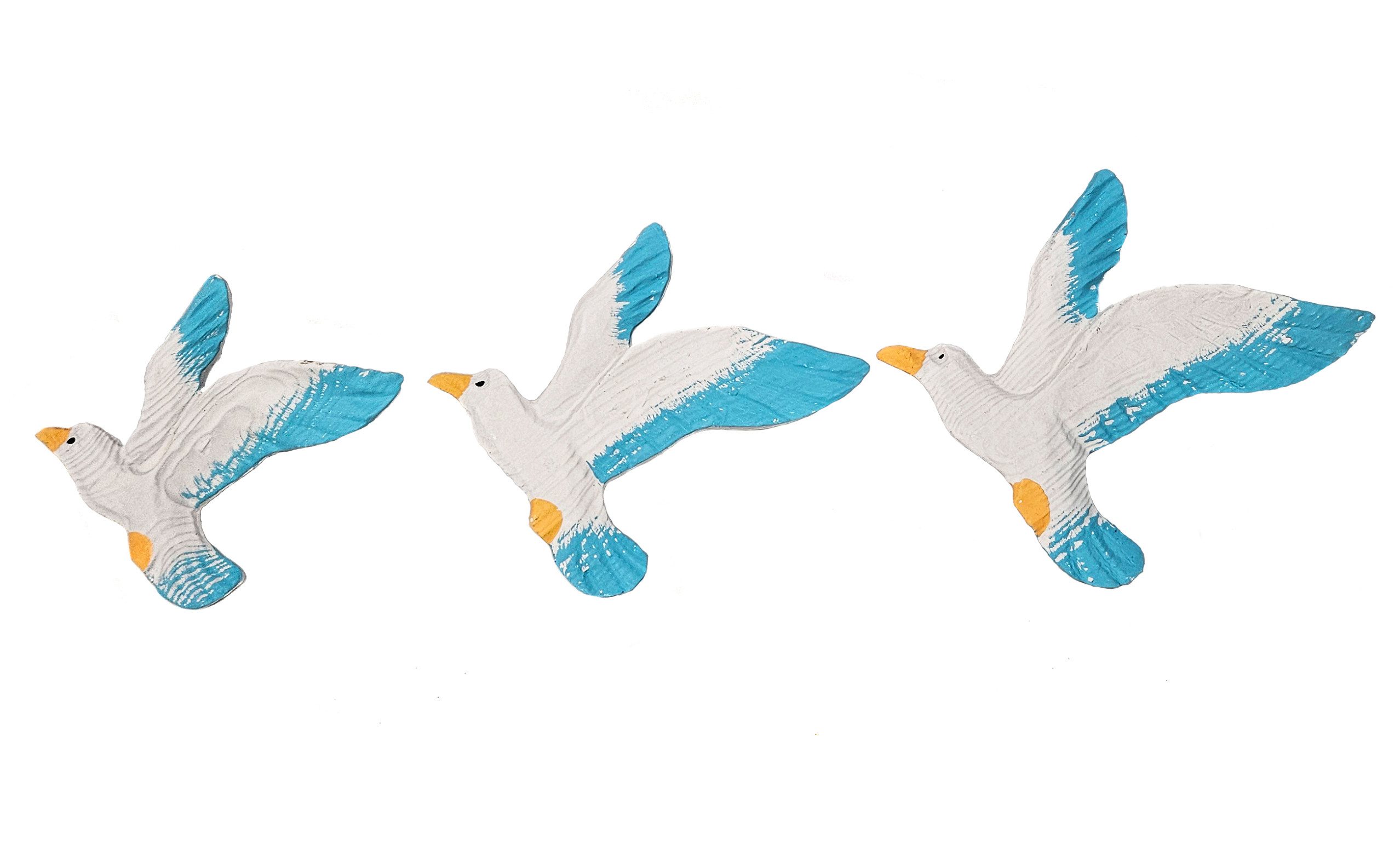Wanddekoobjekt 3 stück fliegende Möwe See Vogel Wanddeko Marintim
