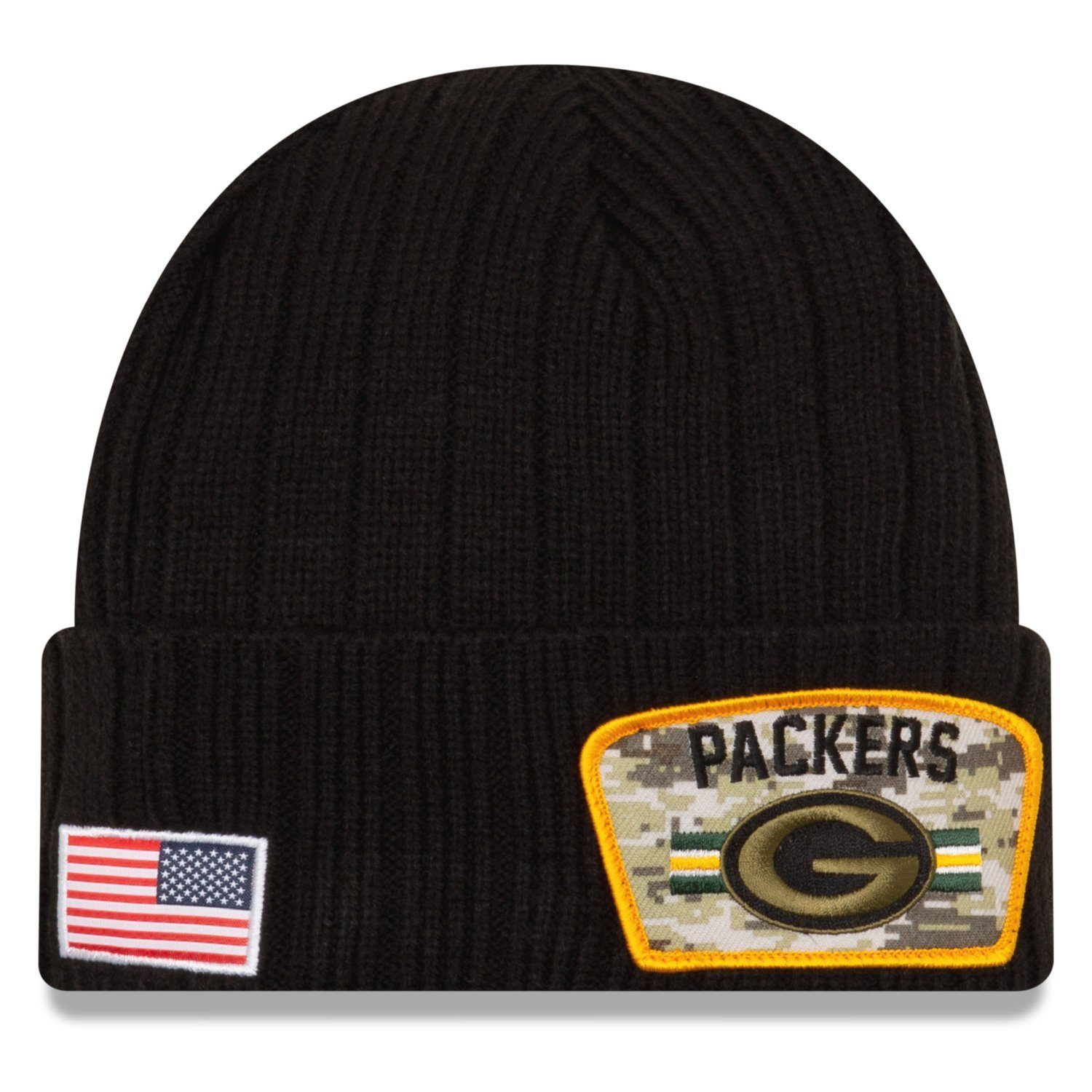 New Era Fleecemütze NFL Salute to Service 20212022 Beanie Green Bay Packers