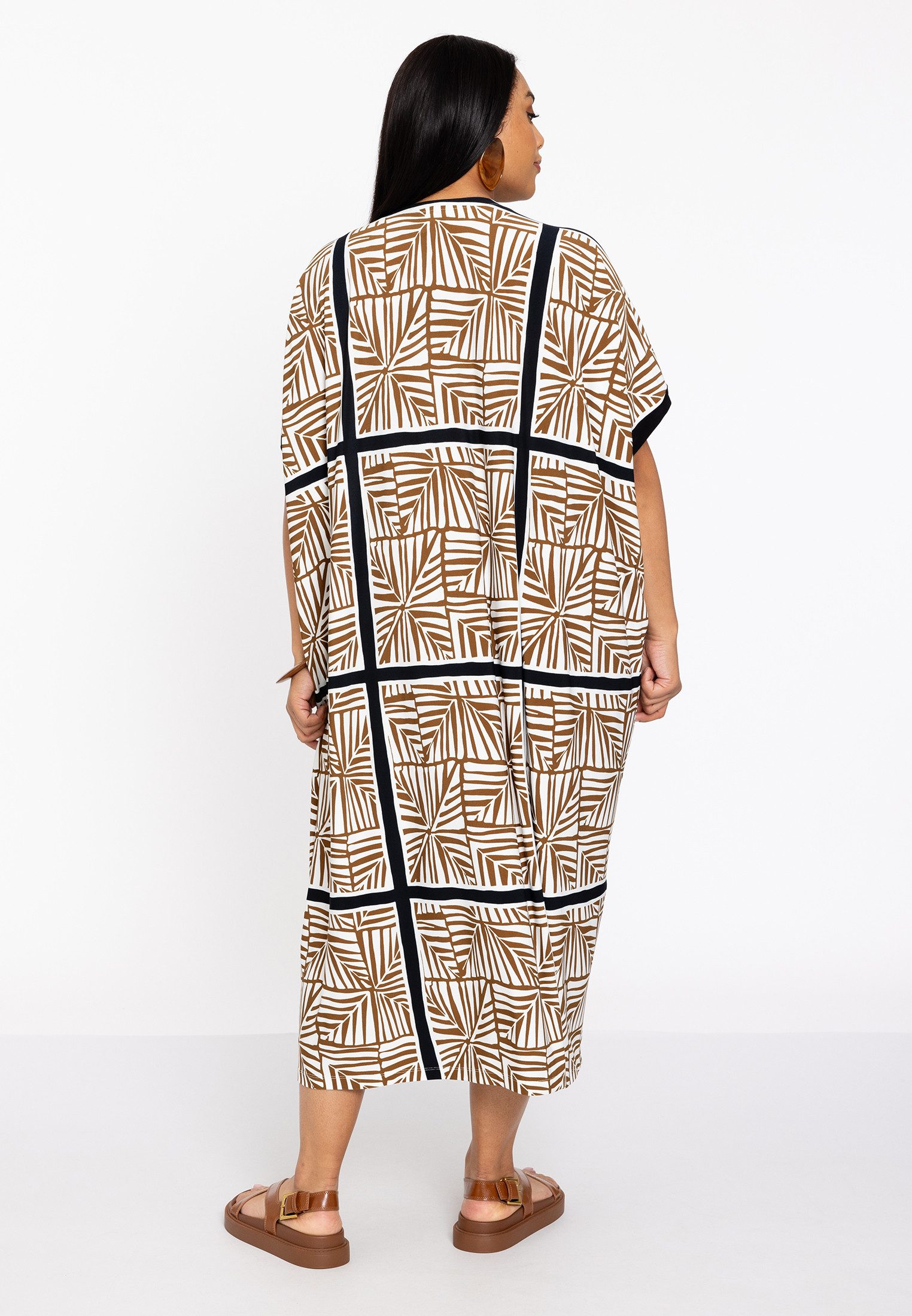 YOEK Cardigan Damen Kaftan mit Druck