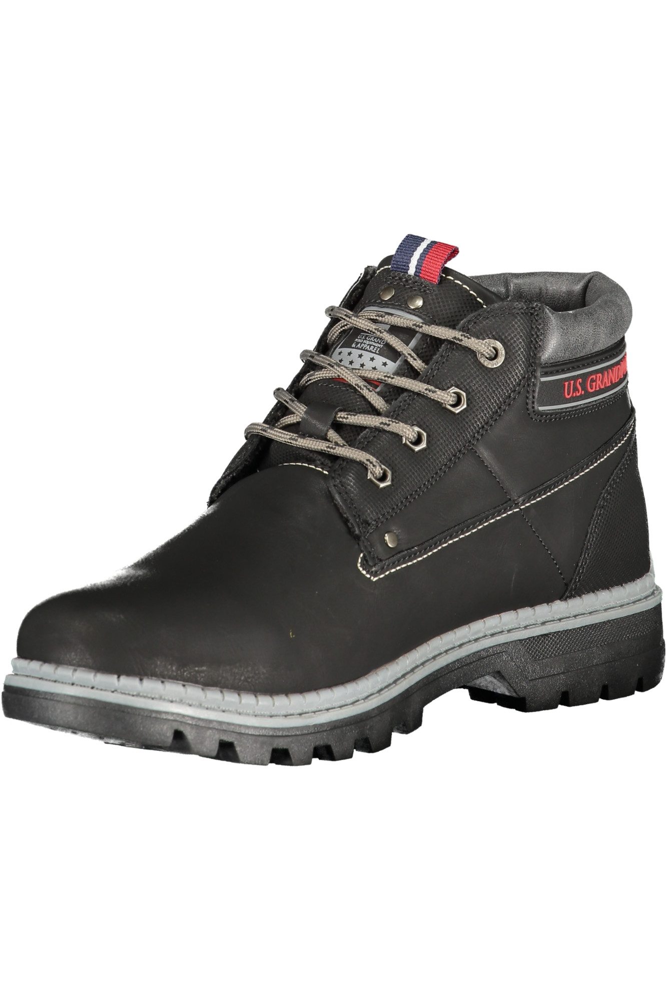 U.S. Polo Stiefelette Schwarze Herrenstiefeletten mit Schnürung und